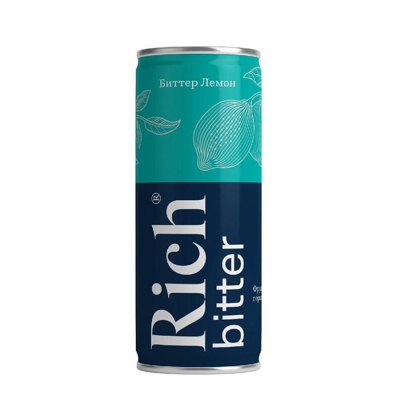 Напиток Rich Биттер лемон газированный 0.33 л (12 штук в упаковке)