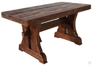 Стол деревянный из массива сосны под старину от столярного цеха "Классик" #1