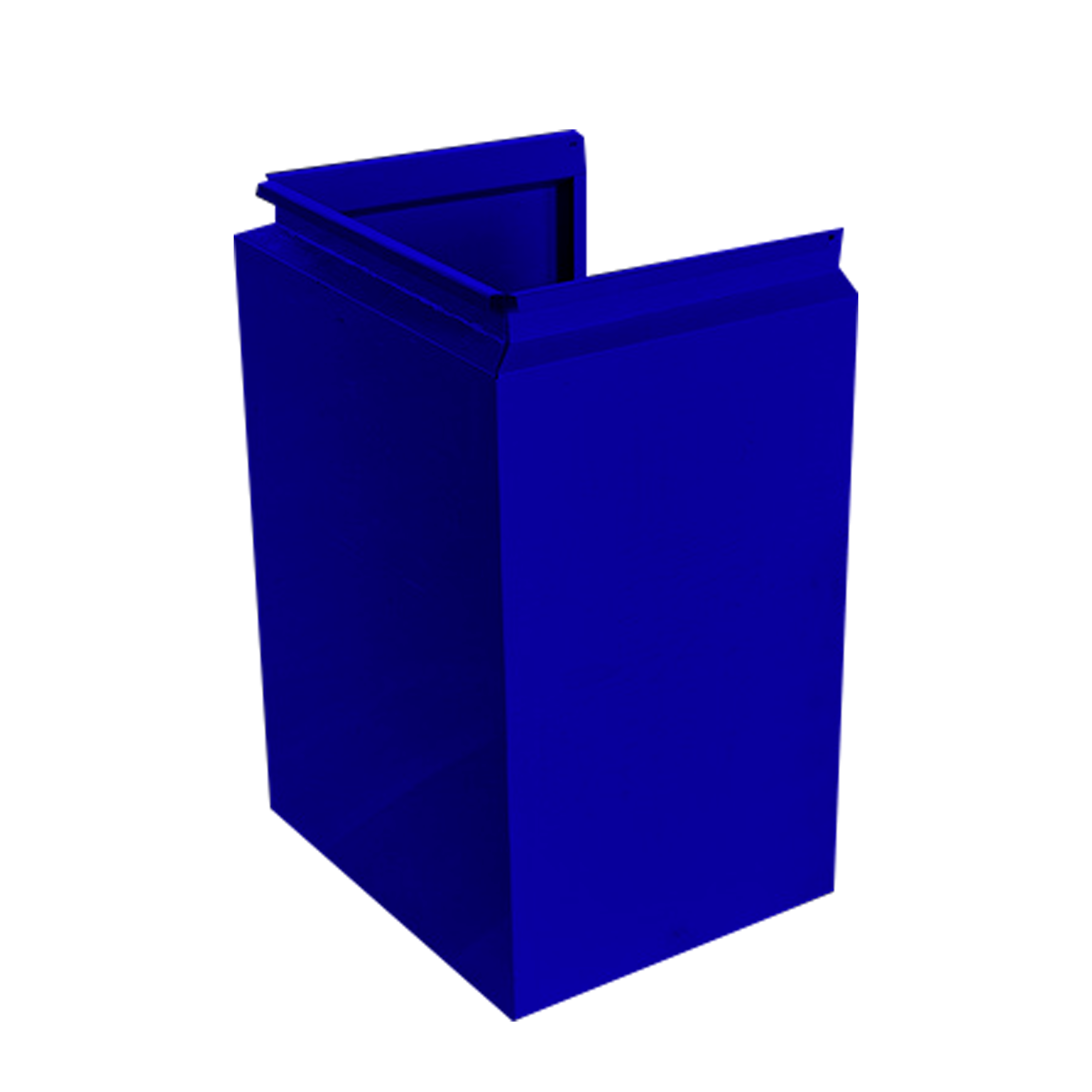 Фасадная кассета П-образная 1025 Ультрамаиново-синий 1,2 мм Фасадные кассеты Кровля Сервис