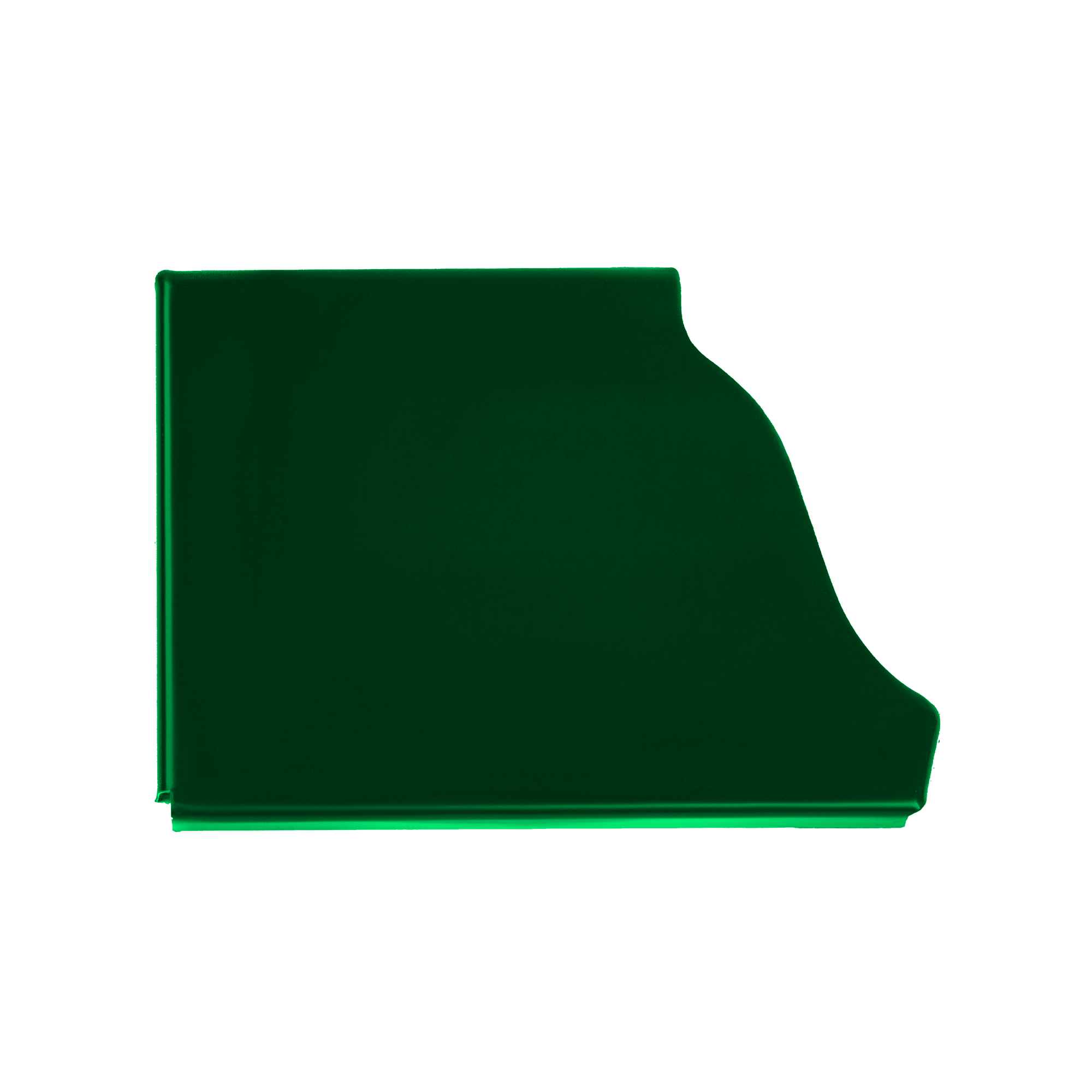 Заглушка желоба прям. 127х86 Зеленый мох 0,45 мм Полиэстер Водосточная система прямоугольного сечения 127/76 Кровля Серв