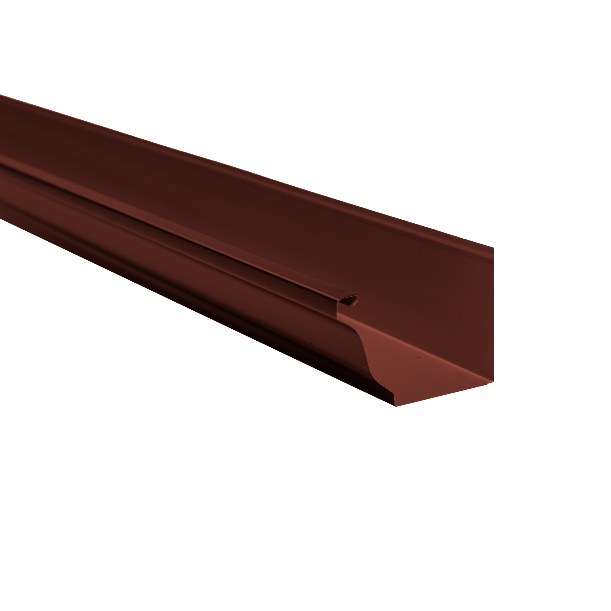 Желоб прям. водосточный 127x86 Шоколадно-коричневый 0,45 мм Полиэстер Водосточная система прямоугольного сечения 127/76