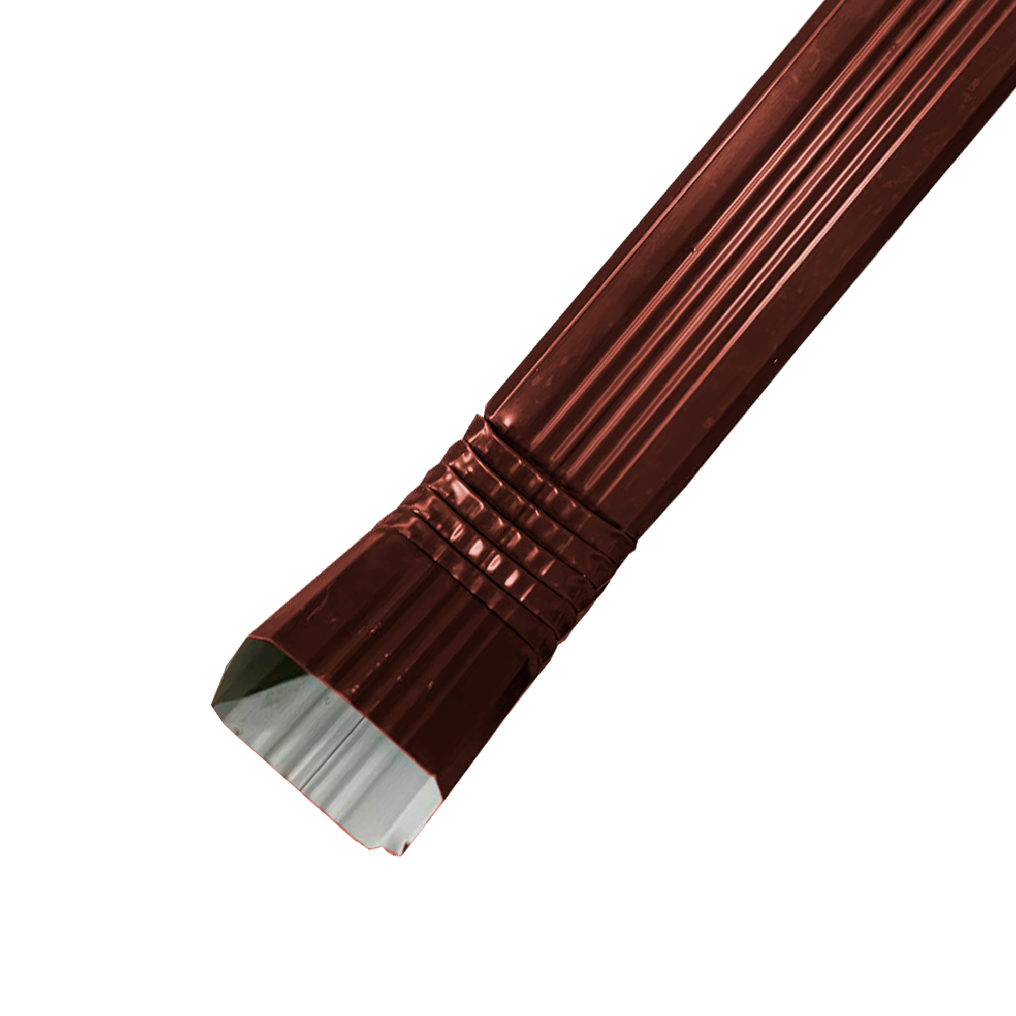 Труба водосточная с коленом прям. 102х76 Шоколадно-коричневый 0,45 мм Королевский шелк Водосточная система прямоугольног