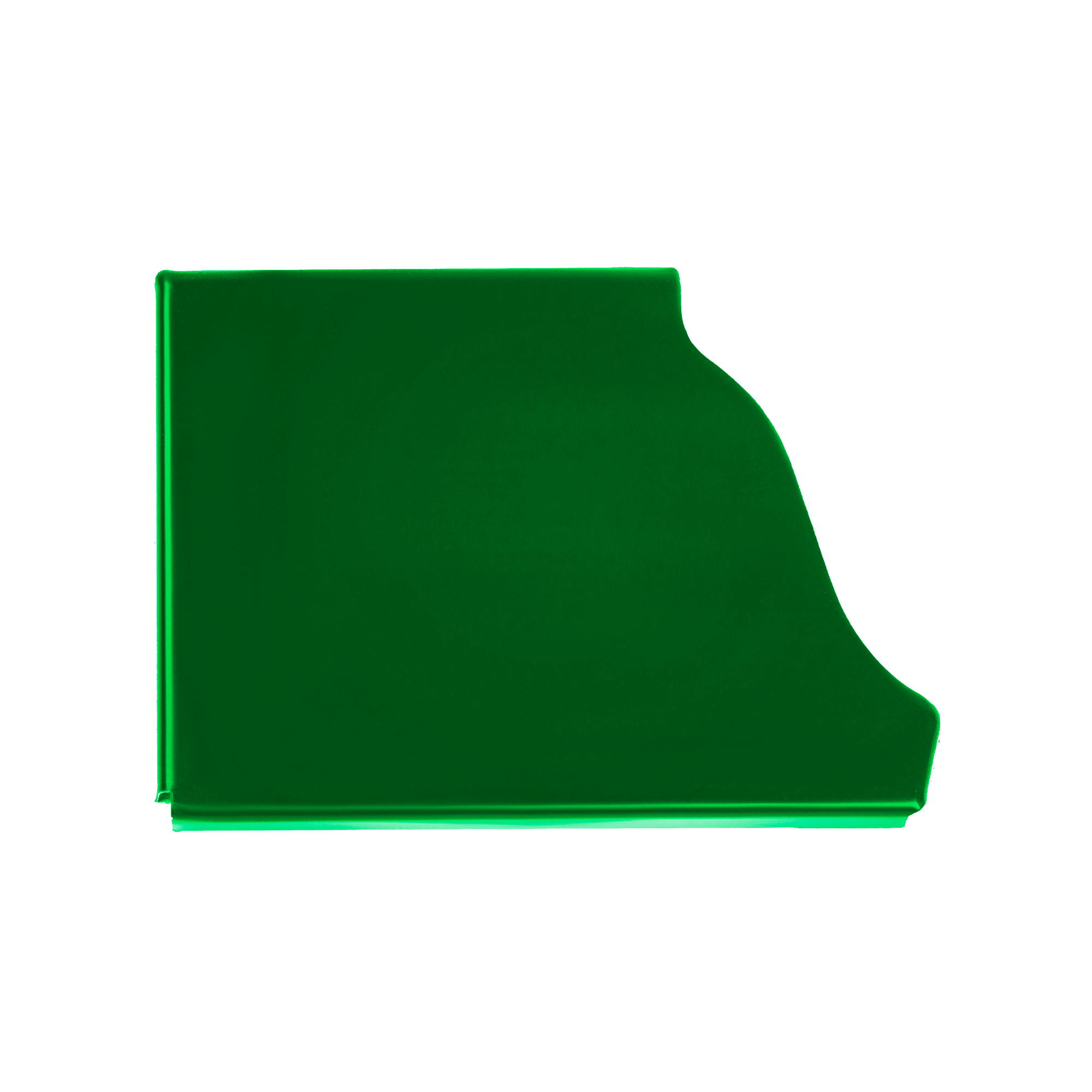 Заглушка желоба прям. 127х86 Зеленый лист 0,45 мм Полиэстер Водосточная система прямоугольного сечения 127/76 Кровля Сер