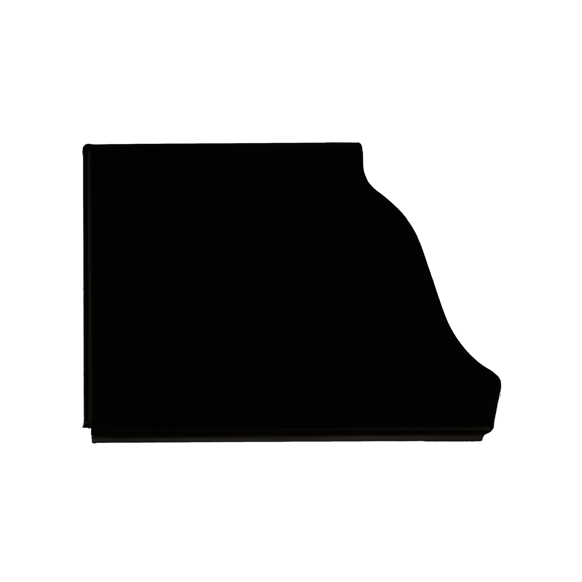 Заглушка желоба прям. 127х86 Черный реактивный 0,45 мм Полиэстер Водосточная система прямоугольного сечения 127/76 Кровл