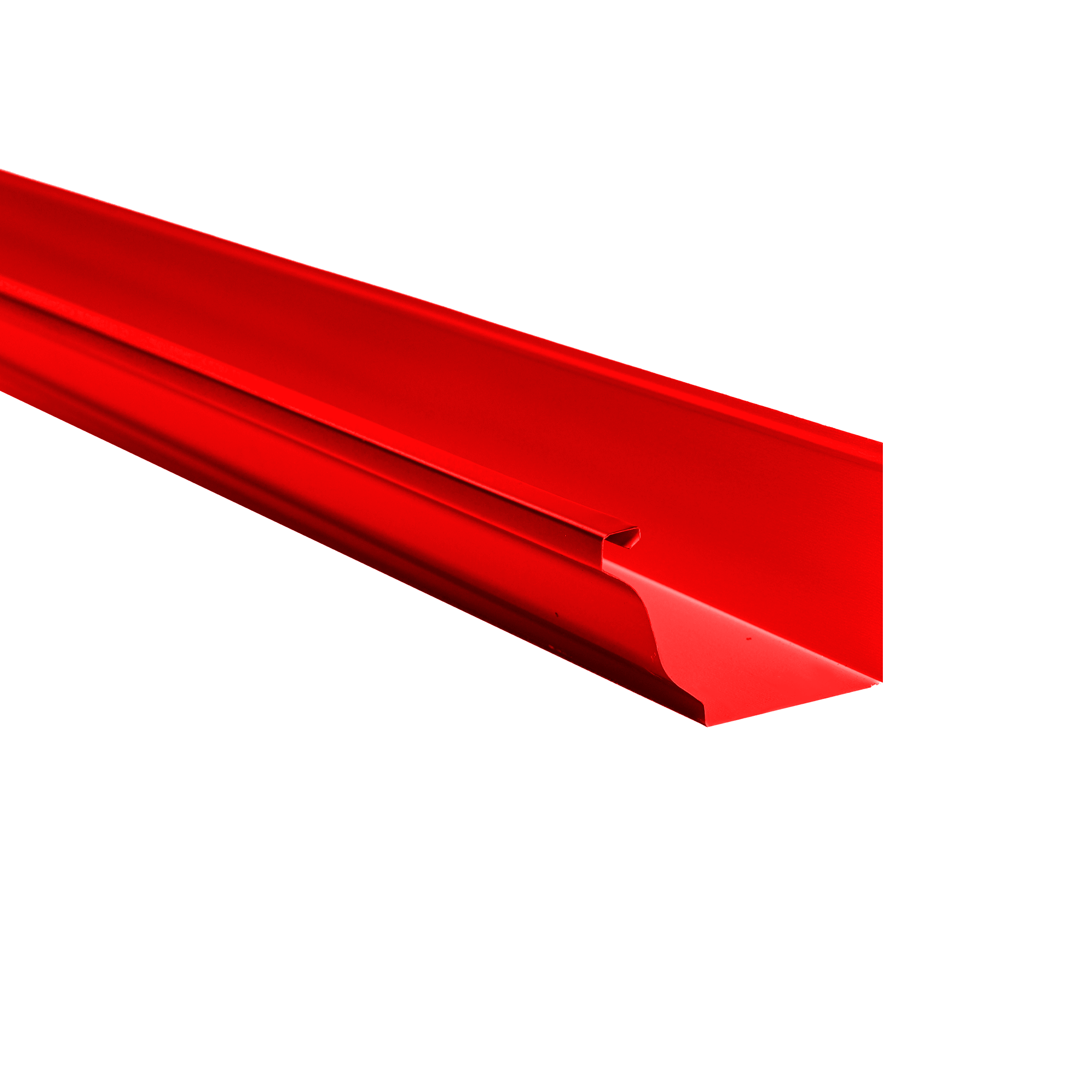 Желоб прям. водосточный 127х86 Транспортный красный 0,45 мм Полиэстер Водосточная система прямоугольного сечения 127/76