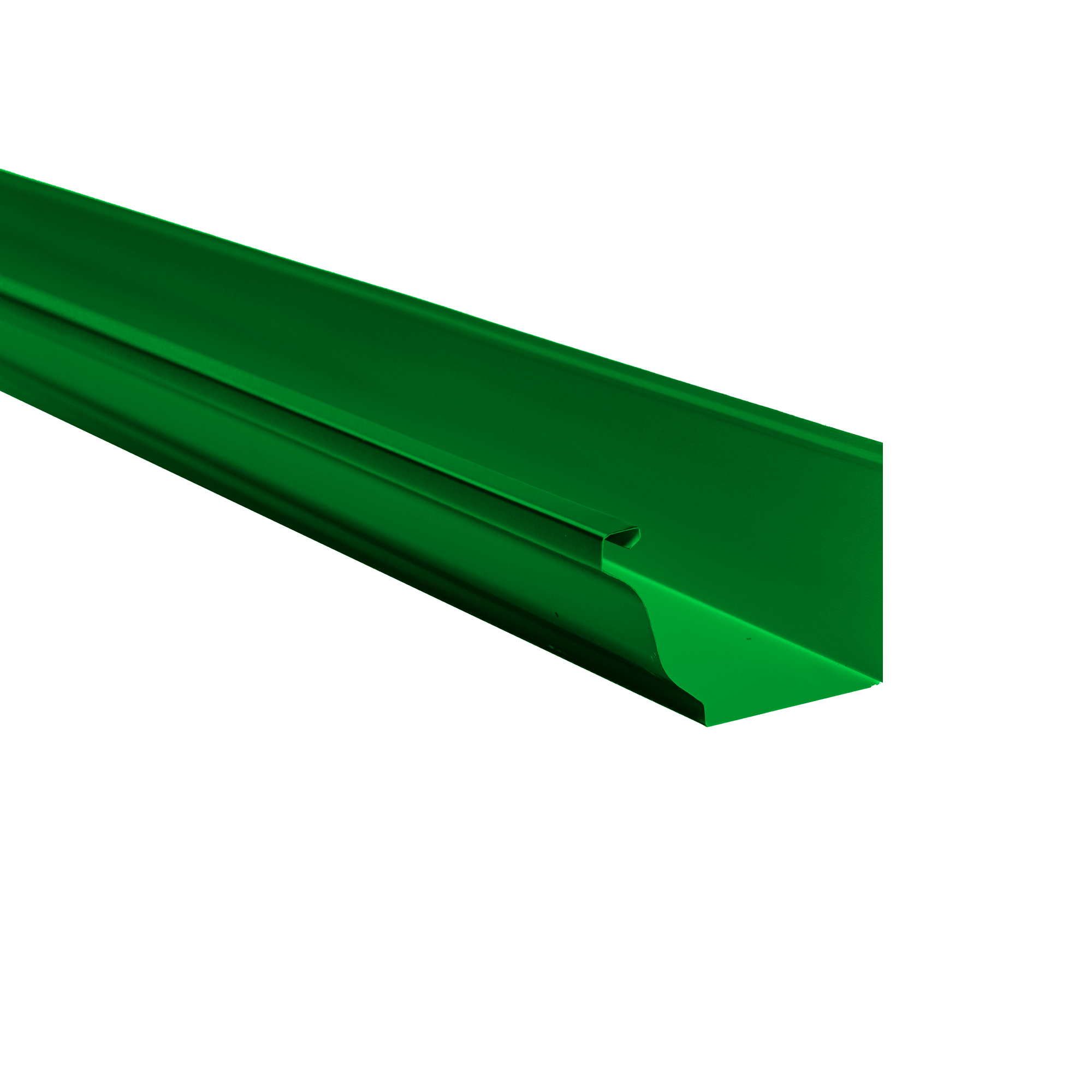 Желоб прям. водосточный 127х86 Зеленый лист 0,45 мм Полиэстер Водосточная система прямоугольного сечения 127/76 Кровля С