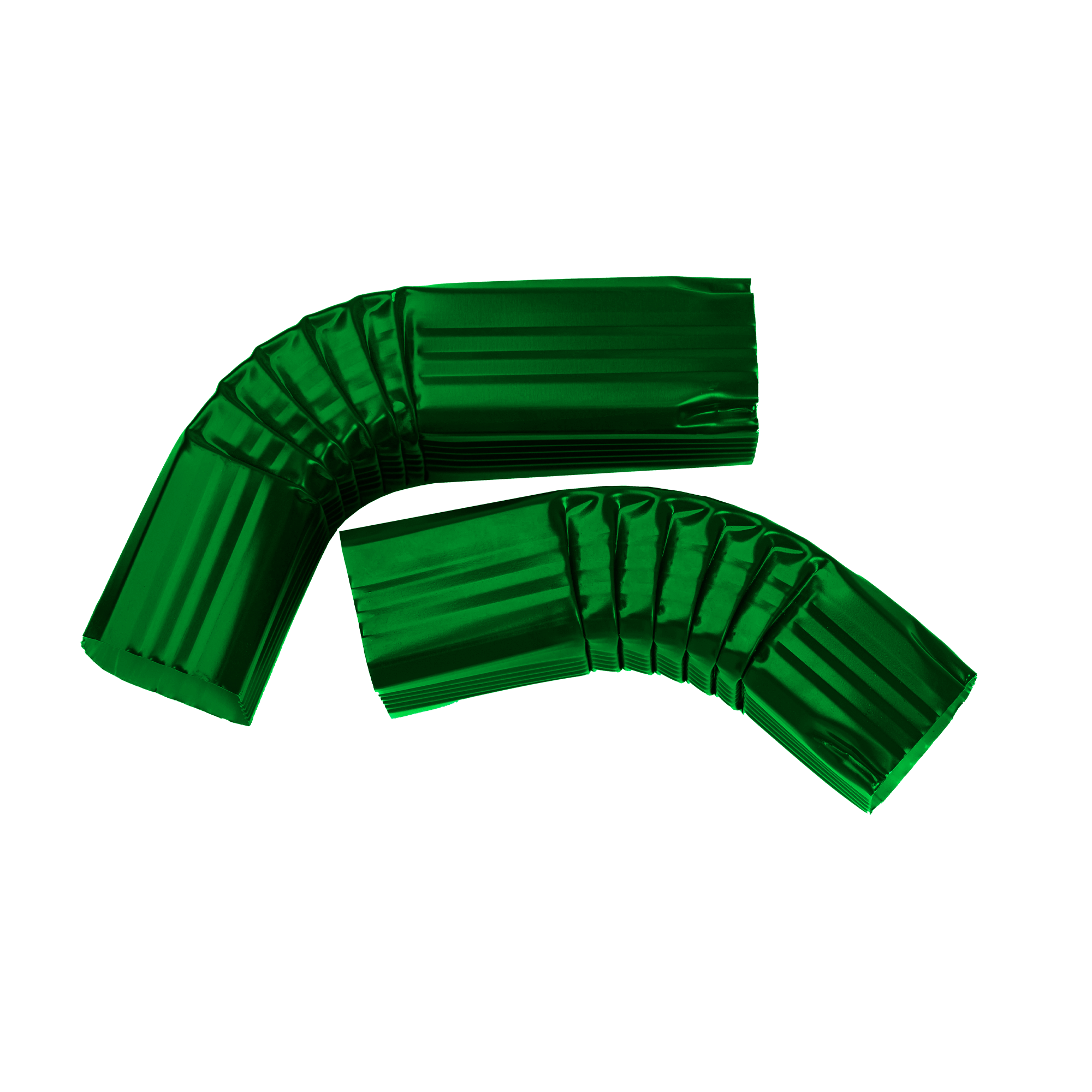 Колено трубы 60° L300 Зеленый лист 0,45 мм Полиэстер Водосточная система прямоугольного сечения 127/76 Кровля Сервис