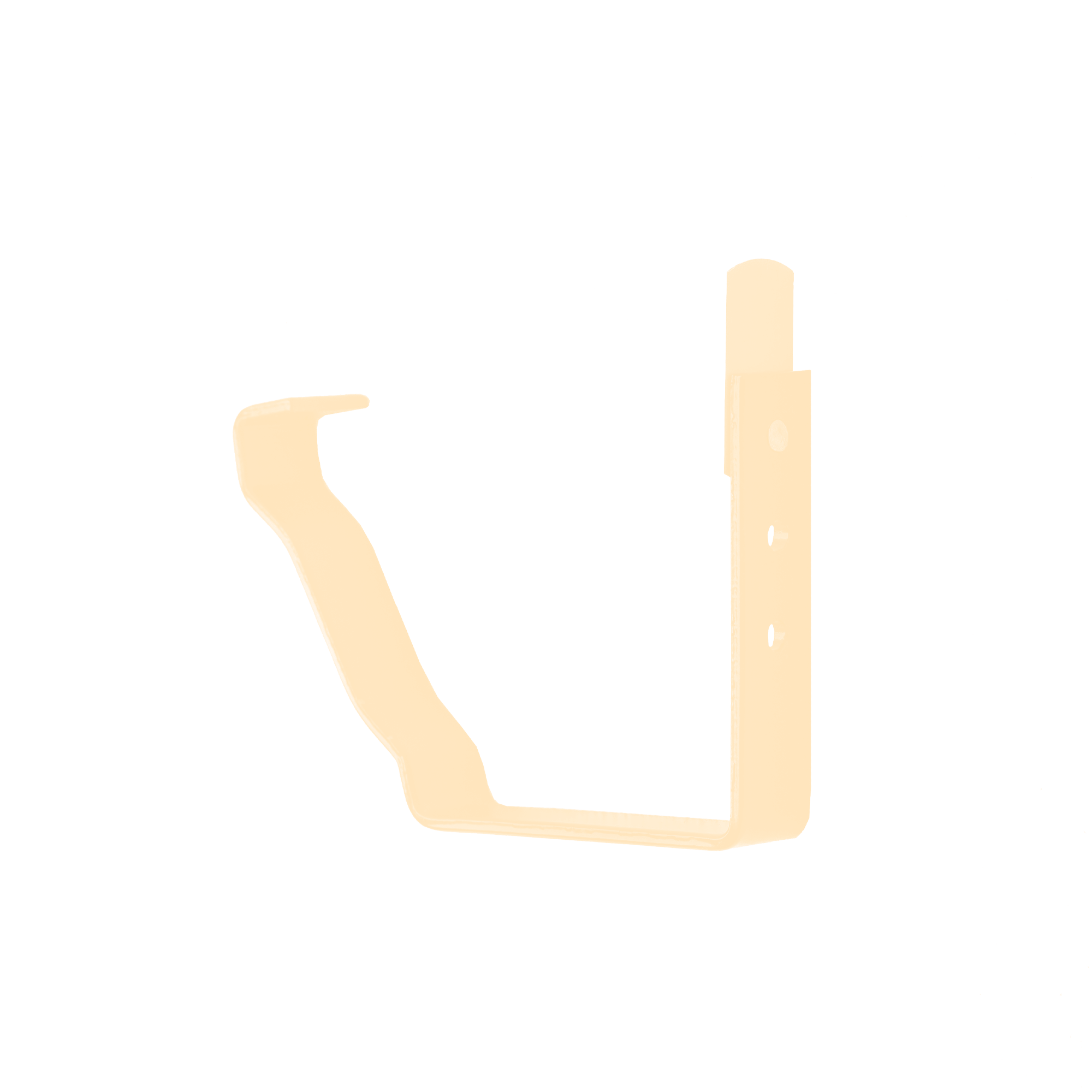 Держатель желоба короткий 127х86 Светлая слоновая кость 0,45 мм Полиэстер Водосточная система прямоугольного сечения 127