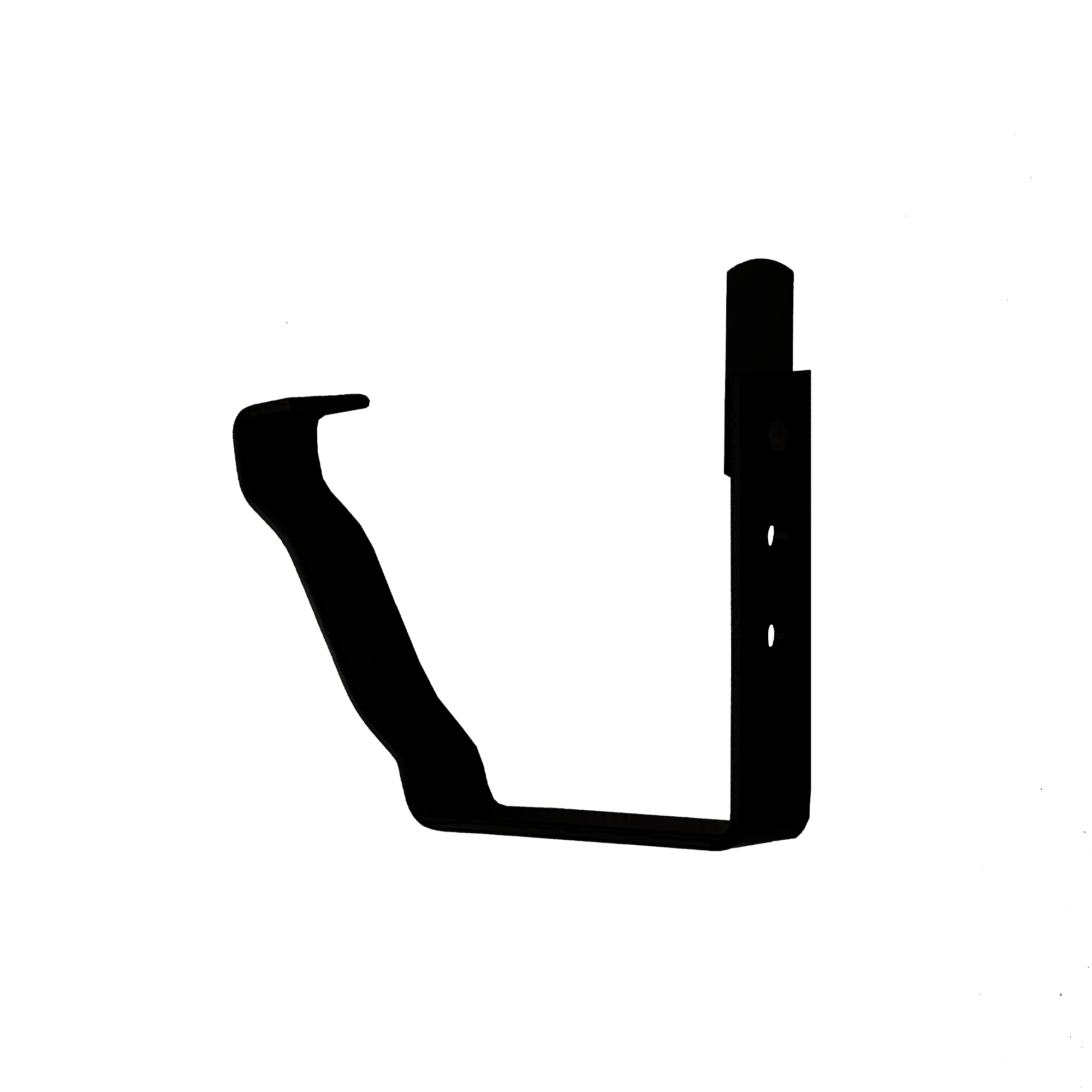 Держатель желоба короткий 127х86 Черный реактивный 0,45 мм Полиэстер Водосточная система прямоугольного сечения 127/76 К