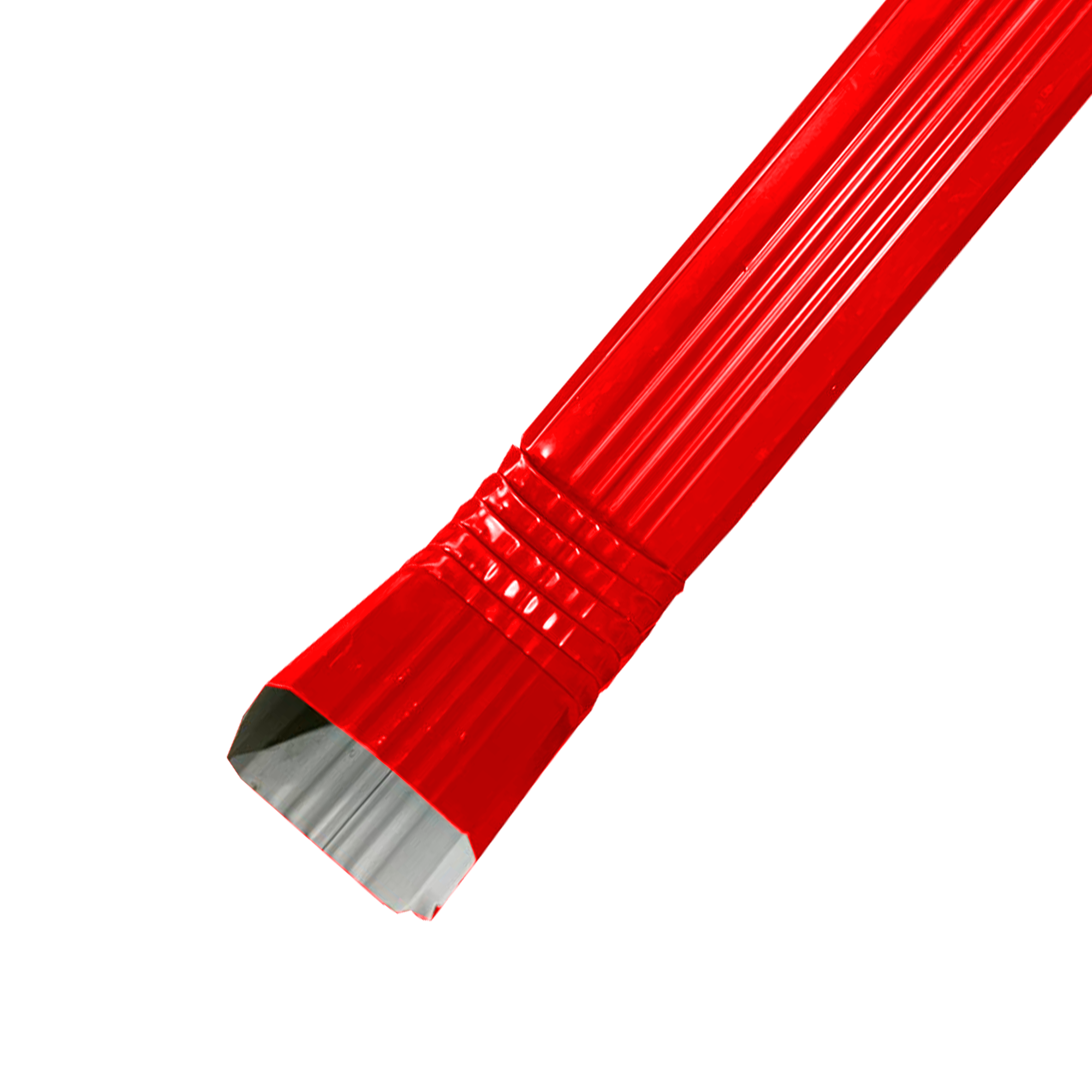 Труба водосточная с коленом прям. 102х76 Транспортный красный 0,45 мм Полиэстер Водосточная система прямоугольного сечен