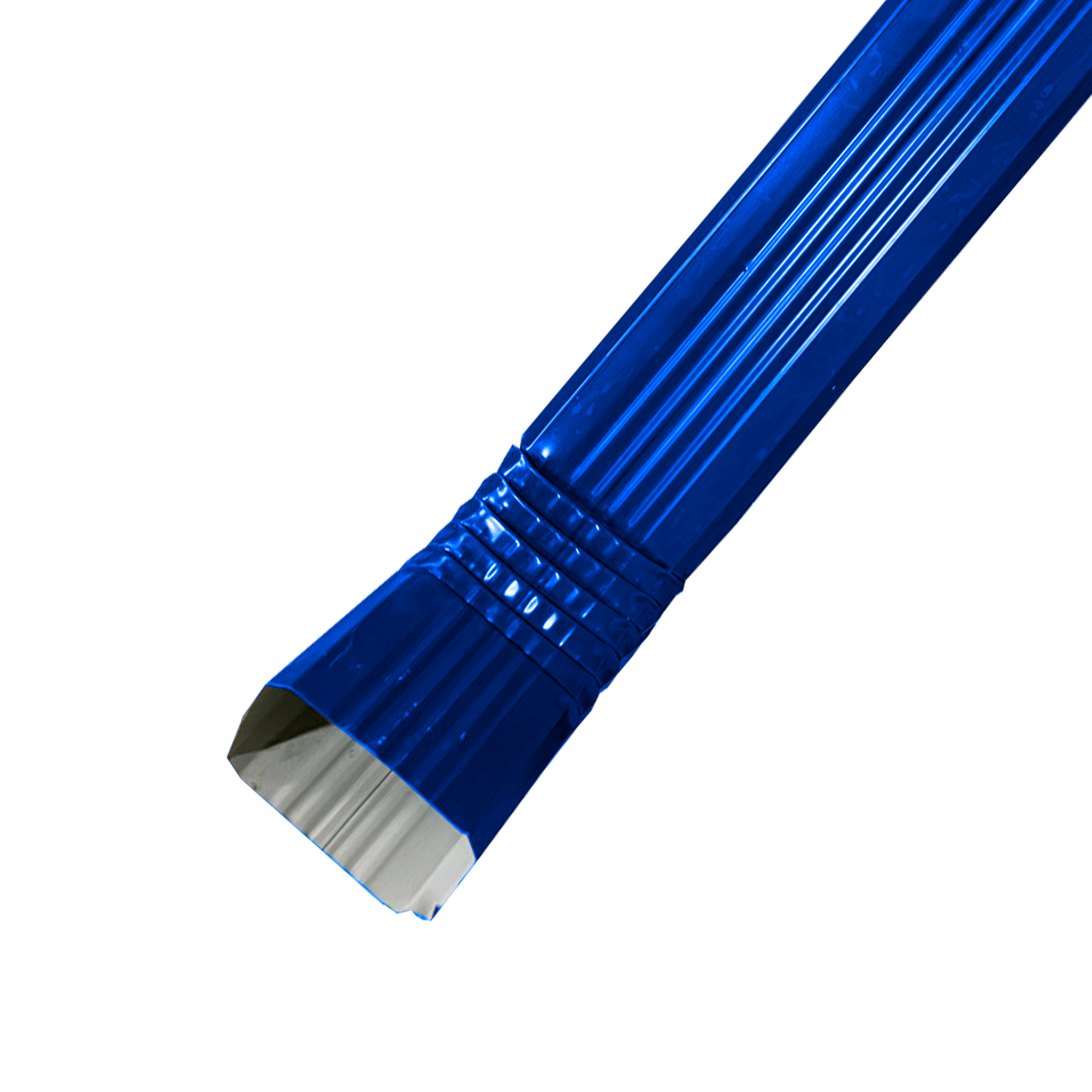 Труба водосточная с коленом прям. 102х76 Сигнальный синий 0,45 мм Полиэстер Водосточная система прямоугольного сечения 1
