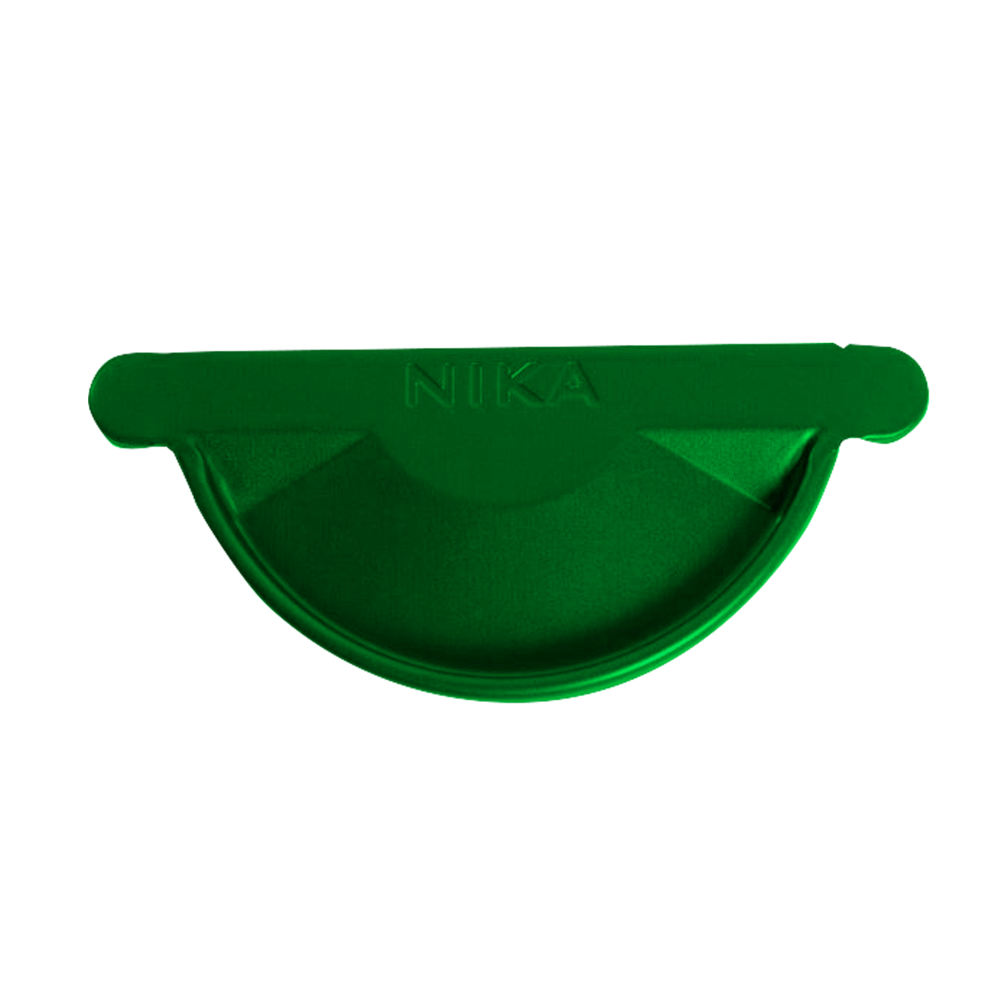 Заглушка желоба D125 NIKA Зеленый лист 0,5 мм Полиэстер Водосточная система NIKA круглого сечения D125/100