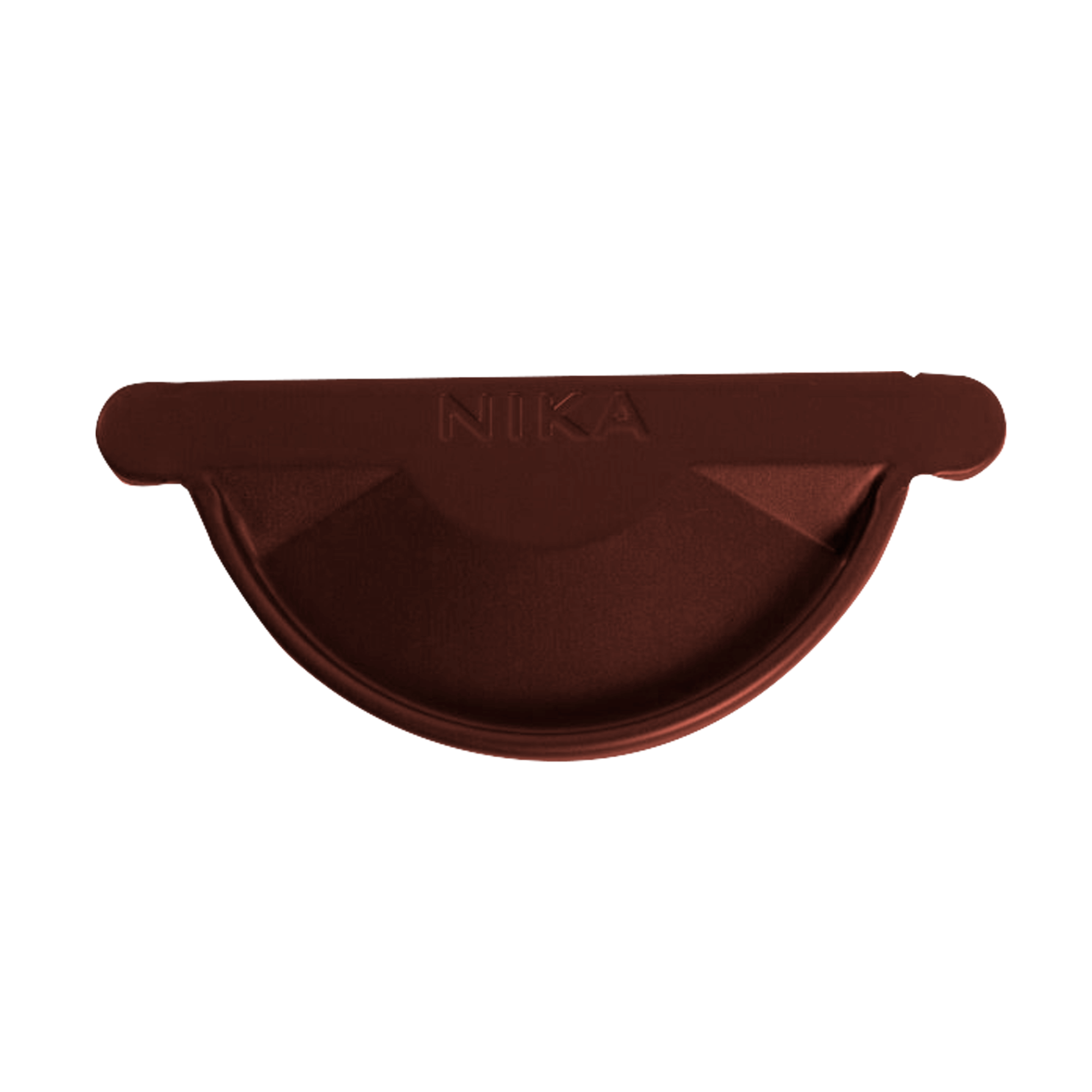 Заглушка желоба D125 NIKA Шоколадно-коричневый 0,5 мм Полиэстер Водосточная система NIKA круглого сечения D125/100