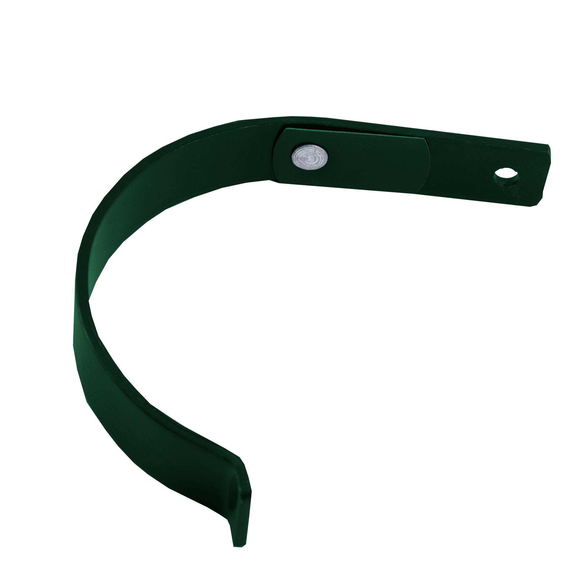 Держатель желоба короткий D125 NIKA Зеленый хромовый 0,5 мм Полиэстер Водосточная система NIKA круглого сечения D125/100