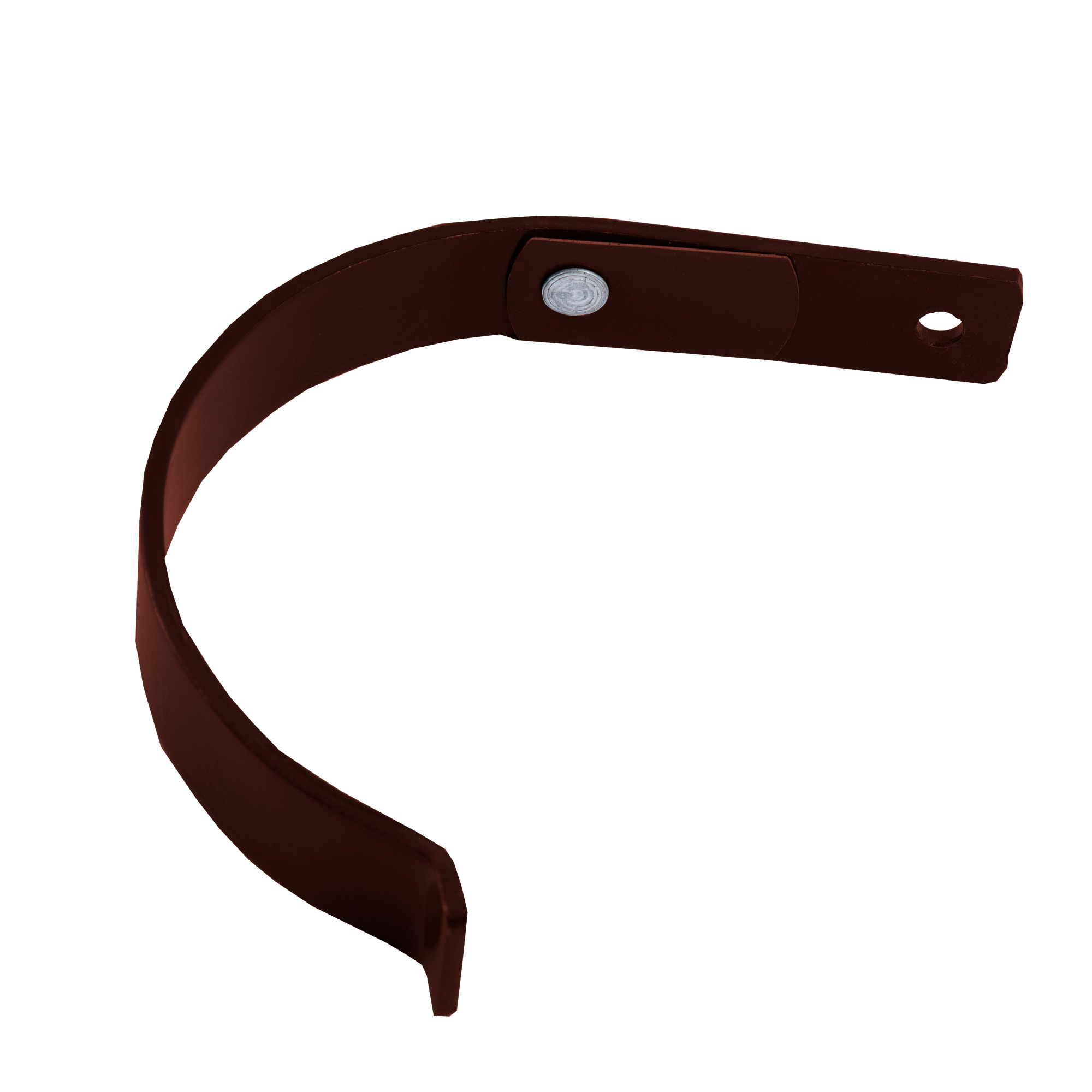 Держатель желоба короткий D125 NIKA Шоколадно-коричневый 0,5 мм Полиэстер Водосточная система NIKA круглого сечения D125