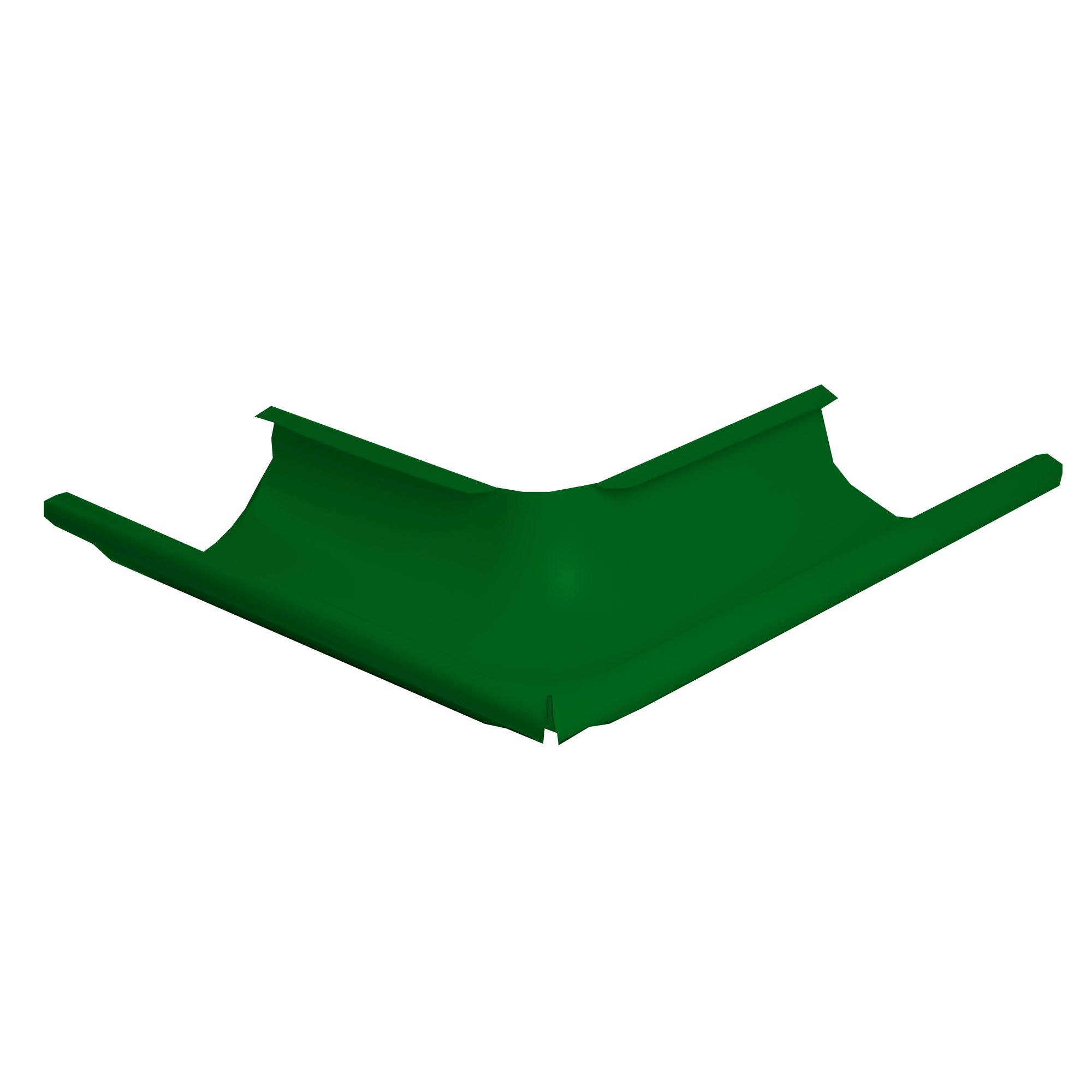 Угол желоба наружный 90° D125 NIKA Зеленый лист 0,55 мм Полиэстер Водосточная система NIKA круглого сечения D125/100