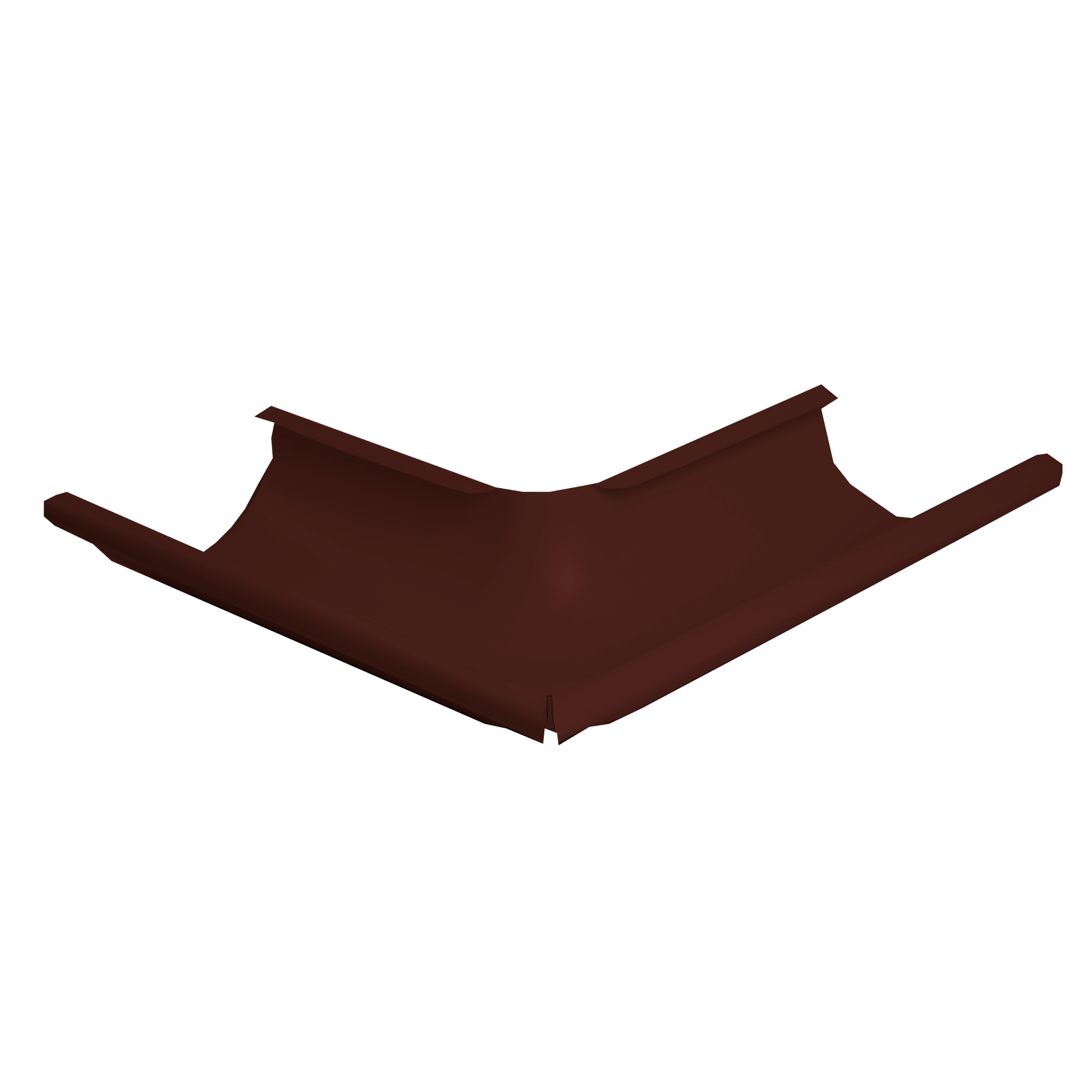 Угол желоба наружный 90° D125 NIKA Шоколадно-коричневый 0,55 мм Полиэстер Водосточная система NIKA круглого сечения D125