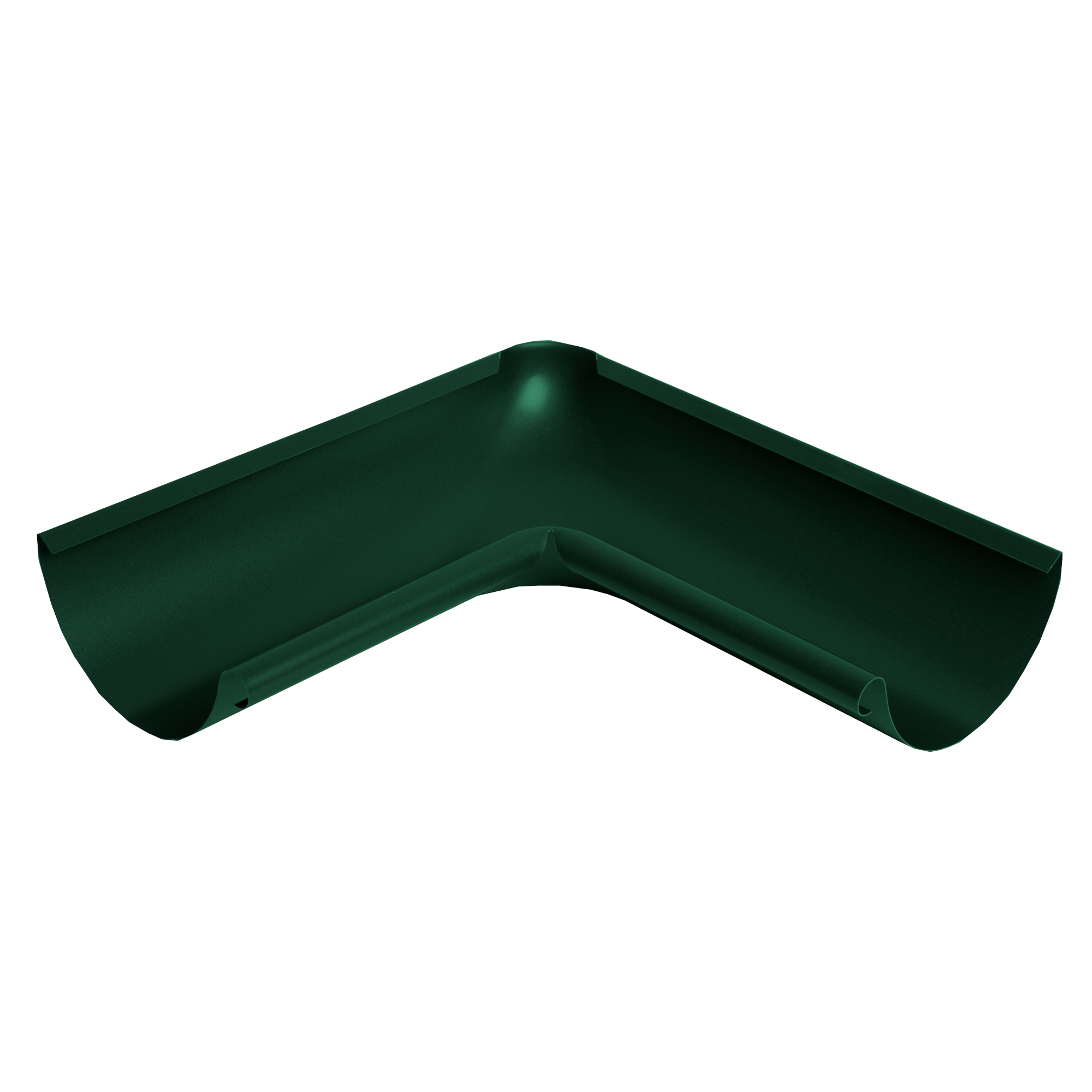 Угол желоба внутренний 90° D125 NIKA Зеленый хромовый 0,55 мм Полиэстер Водосточная система NIKA круглого сечения D125/1