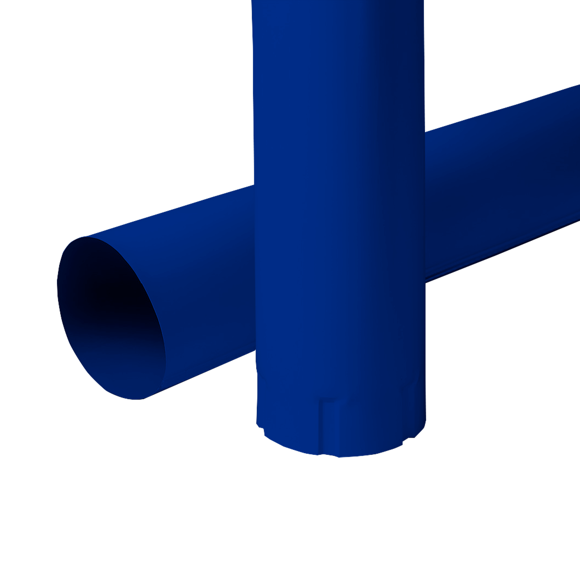 Труба водосточная NIKA D100x3000 Сигнальный синий 0,5 мм Полиэстер Водосточная система NIKA круглого сечения D125/100