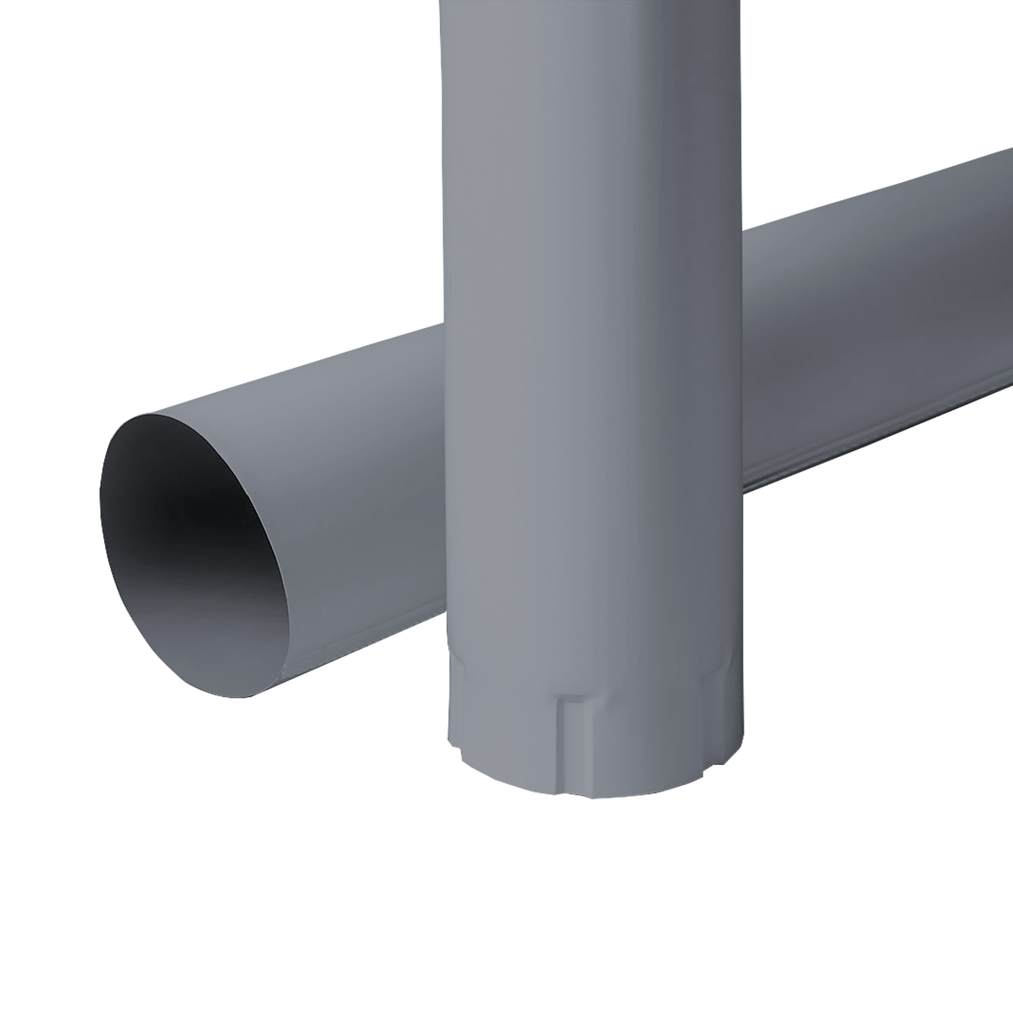 Труба водосточная NIKA D100x3000 Серый сигнальный 0,5 мм Полиэстер Водосточная система NIKA круглого сечения D125/100