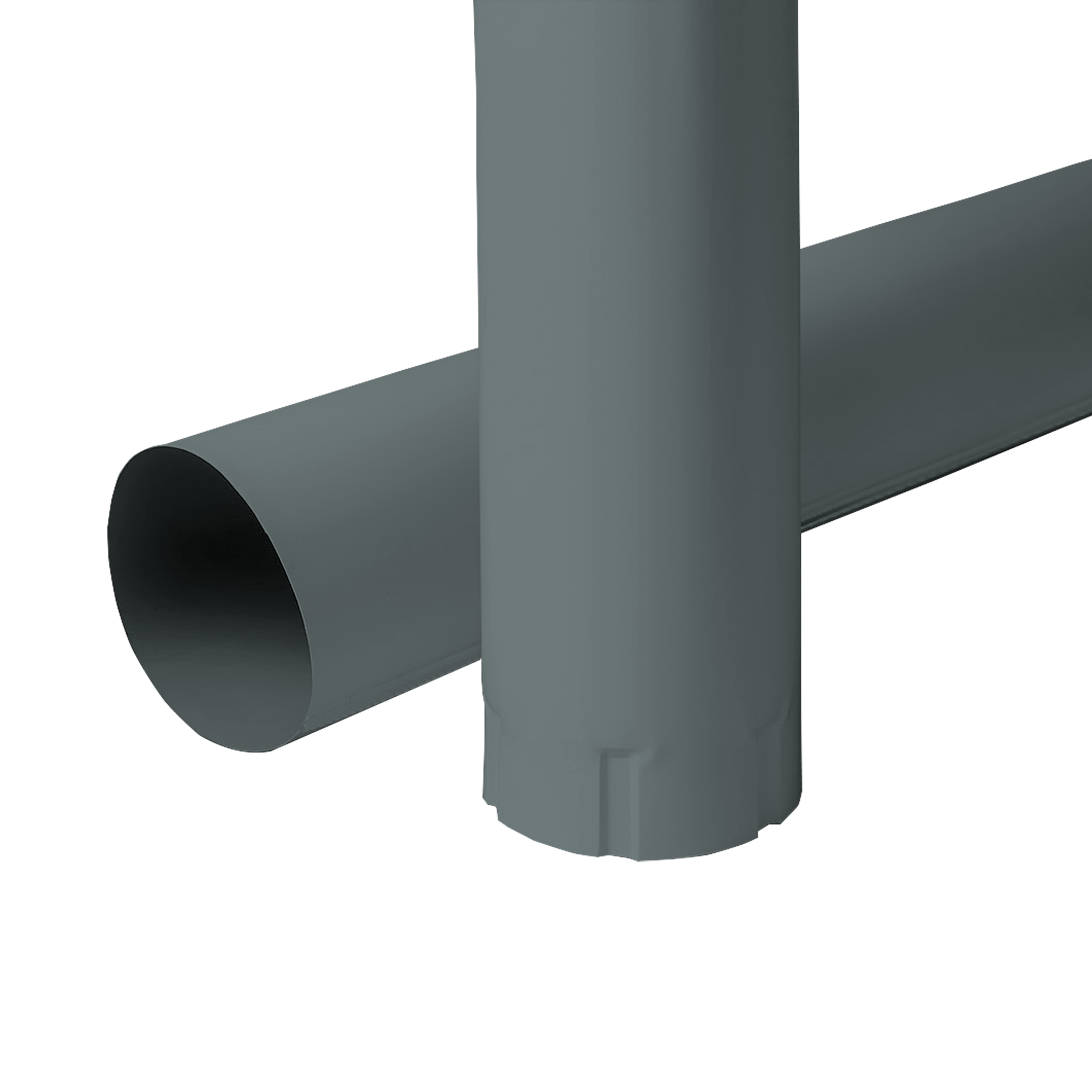 Труба водосточная NIKA D100x1000 Серый мышиный 0,5 мм Полиэстер Водосточная система NIKA круглого сечения D125/100