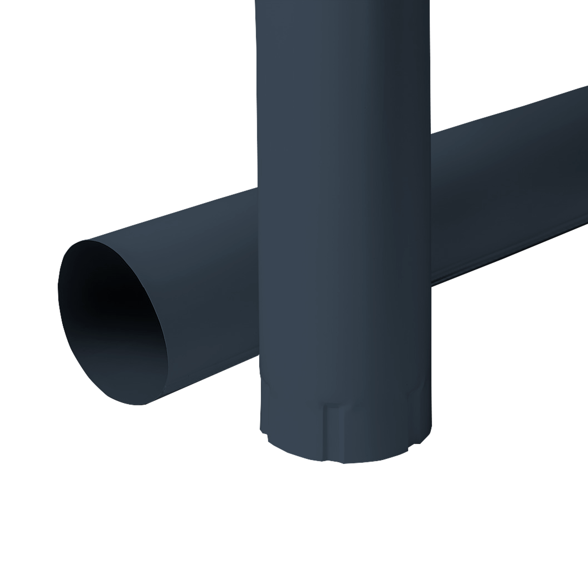 Труба водосточная NIKA D100x3000 Серый графитовый 0,5 мм Полиэстер Водосточная система NIKA круглого сечения D125/100