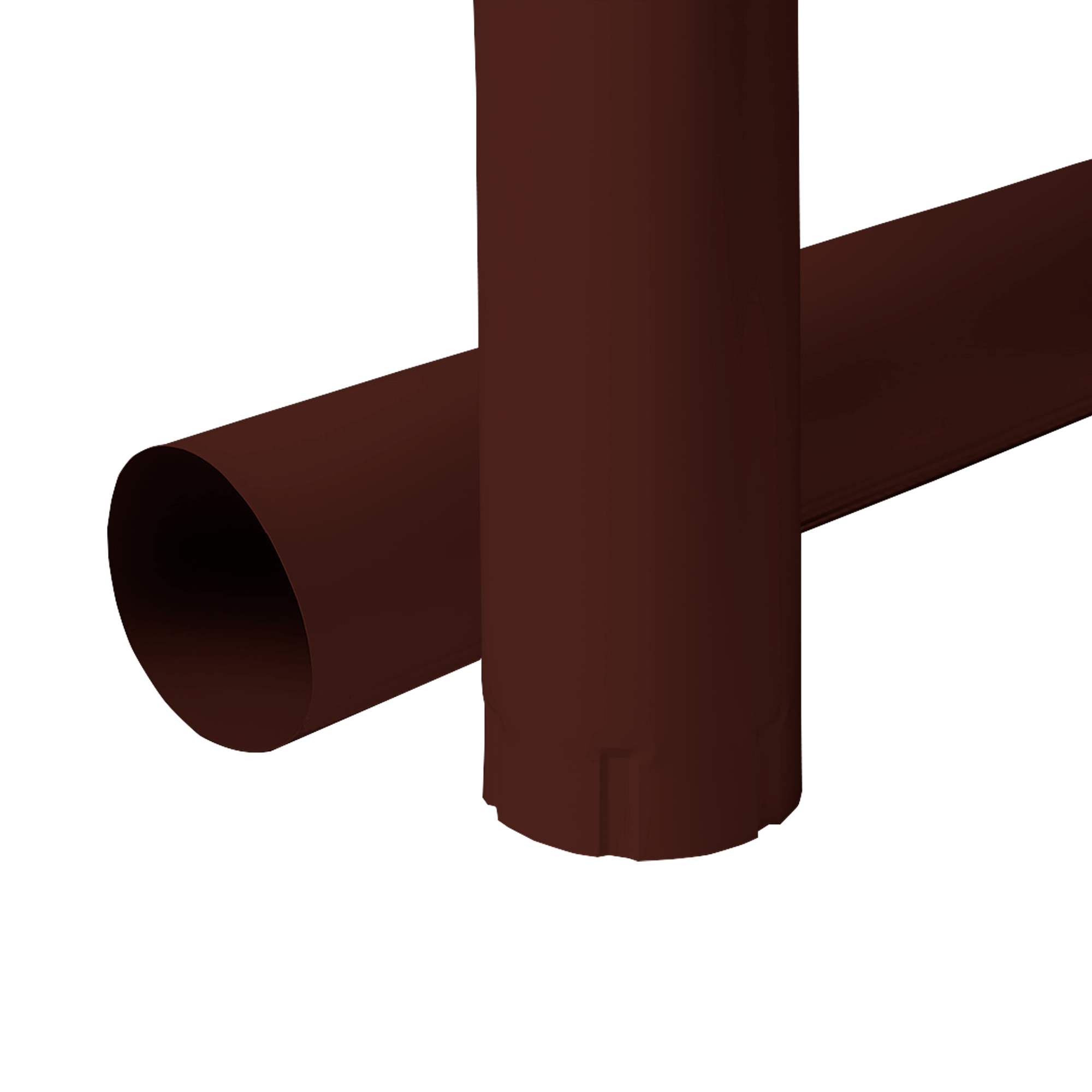 Труба водосточная NIKA D100x1000 Шоколадно-коричневый 0,5 мм Полиэстер Водосточная система NIKA круглого сечения D125/10
