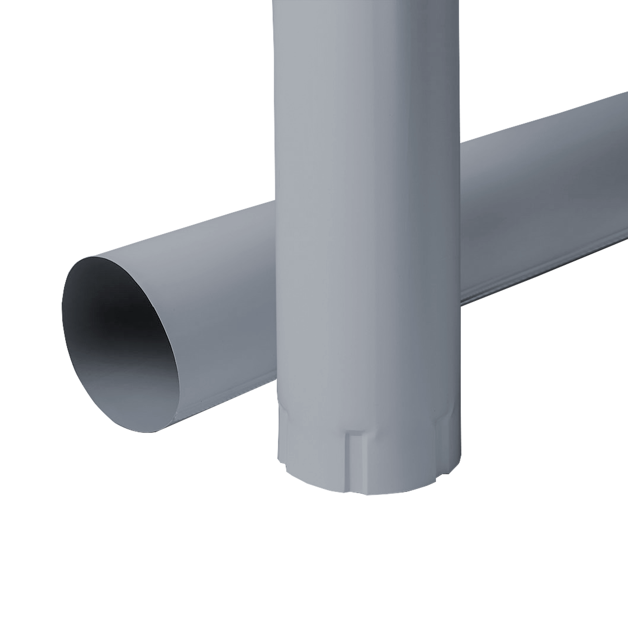 Труба водосточная NIKA D100x3000 Алюминево-белый 0,5 мм Полиэстер Водосточная система NIKA круглого сечения D125/100
