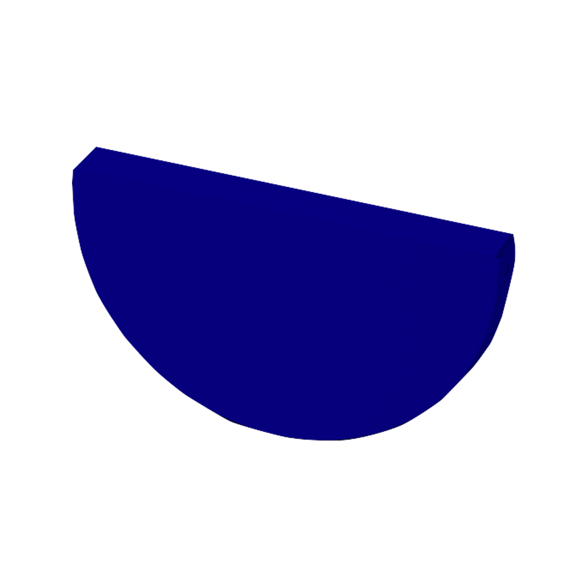 Заглушка желоба D185 NIKA-ПРОЕКТ Ультрамаиново-синий 0,45 мм Водосточная система NIKA-ПРОЕКТ круглого сечения D185/150
