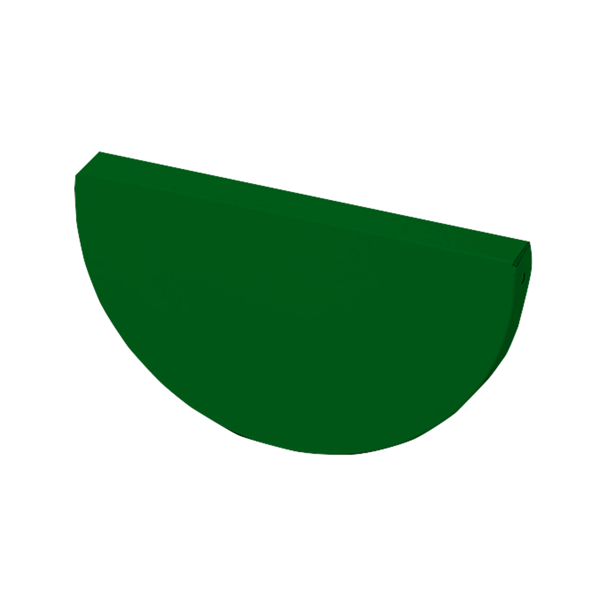 Заглушка желоба D185 NIKA-ПРОЕКТ Зеленый лист 0,45 мм Водосточная система NIKA-ПРОЕКТ круглого сечения D185/150