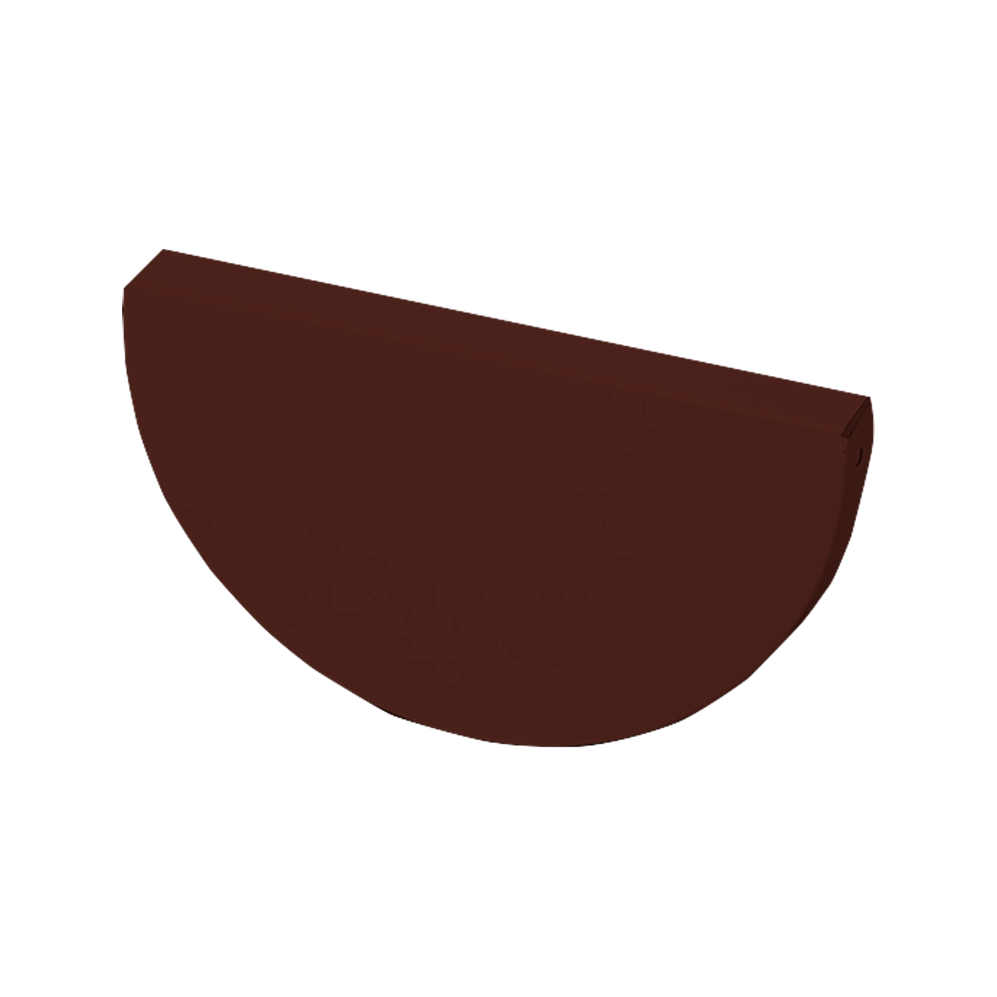 Заглушка желоба D185 NIKA-ПРОЕКТ Шоколадно-коричневый 0,45 мм Водосточная система NIKA-ПРОЕКТ круглого сечения D185/150