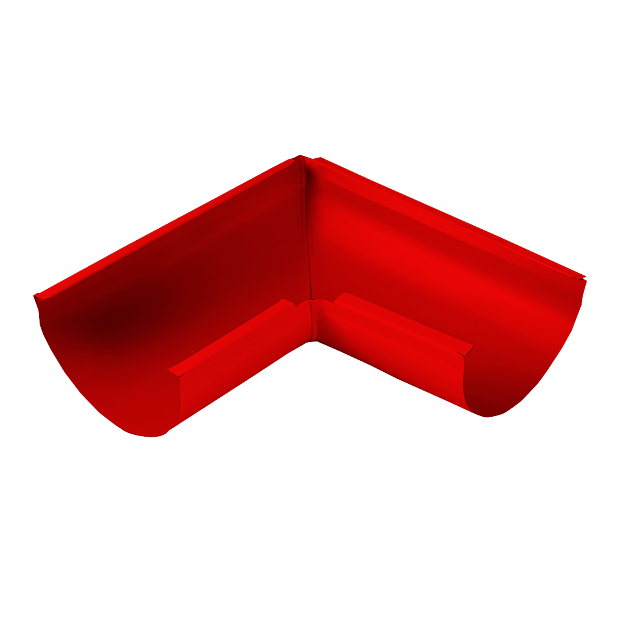 Угол желоба универсальный D185 NIKA-ПРОЕКТ Транспортный красный 0,45 мм Водосточная система NIKA-ПРОЕКТ круглого сечения