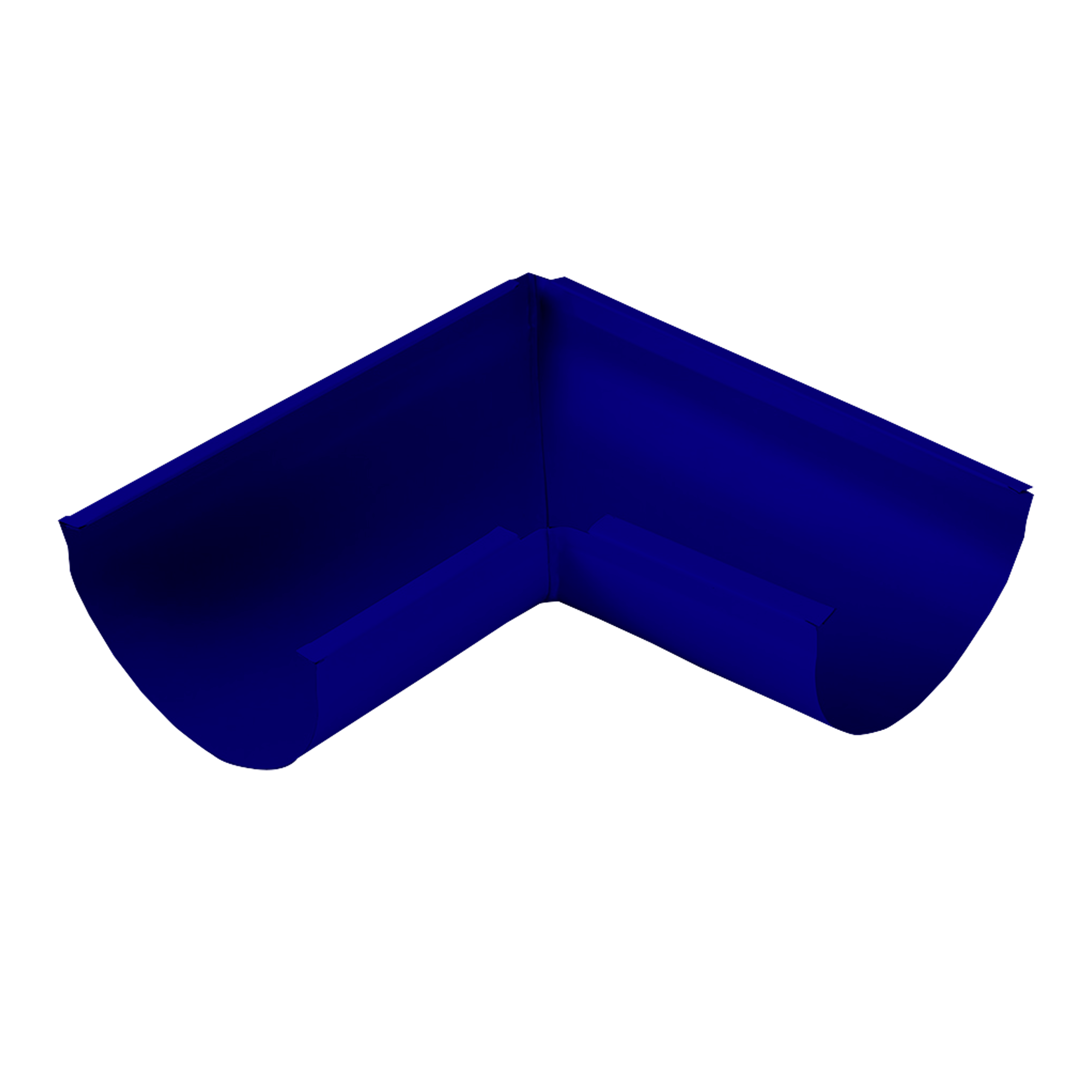 Угол желоба универсальный D185 NIKA-ПРОЕКТ Ультрамаиново-синий 0,45 мм Водосточная система NIKA-ПРОЕКТ круглого сечения