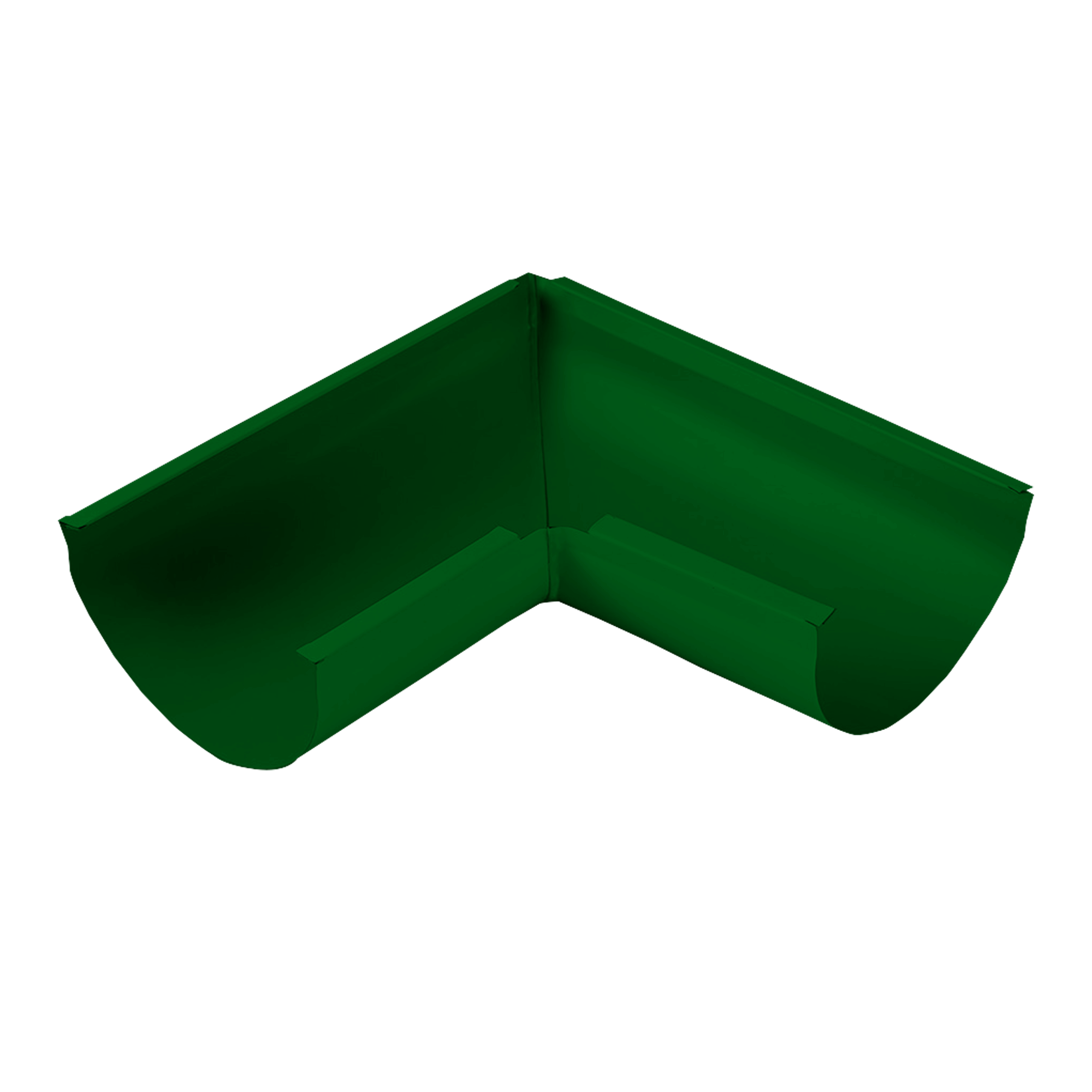 Угол желоба универсальный D185 NIKA-ПРОЕКТ Зеленый лист 0,45 мм Водосточная система NIKA-ПРОЕКТ круглого сечения D185/15