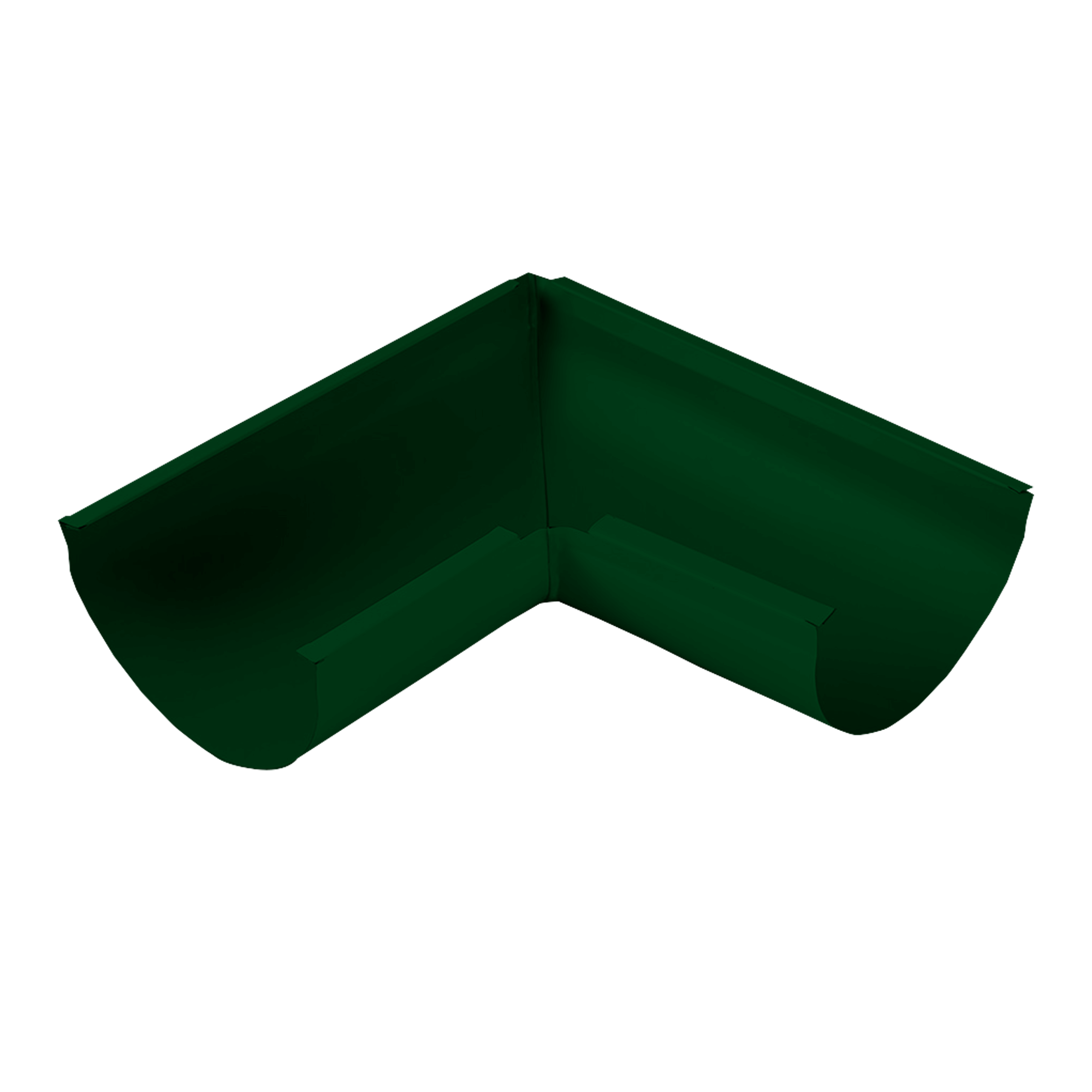 Угол желоба универсальный D185 NIKA-ПРОЕКТ Зеленый мох 0,45 мм Водосточная система NIKA-ПРОЕКТ круглого сечения D185/150