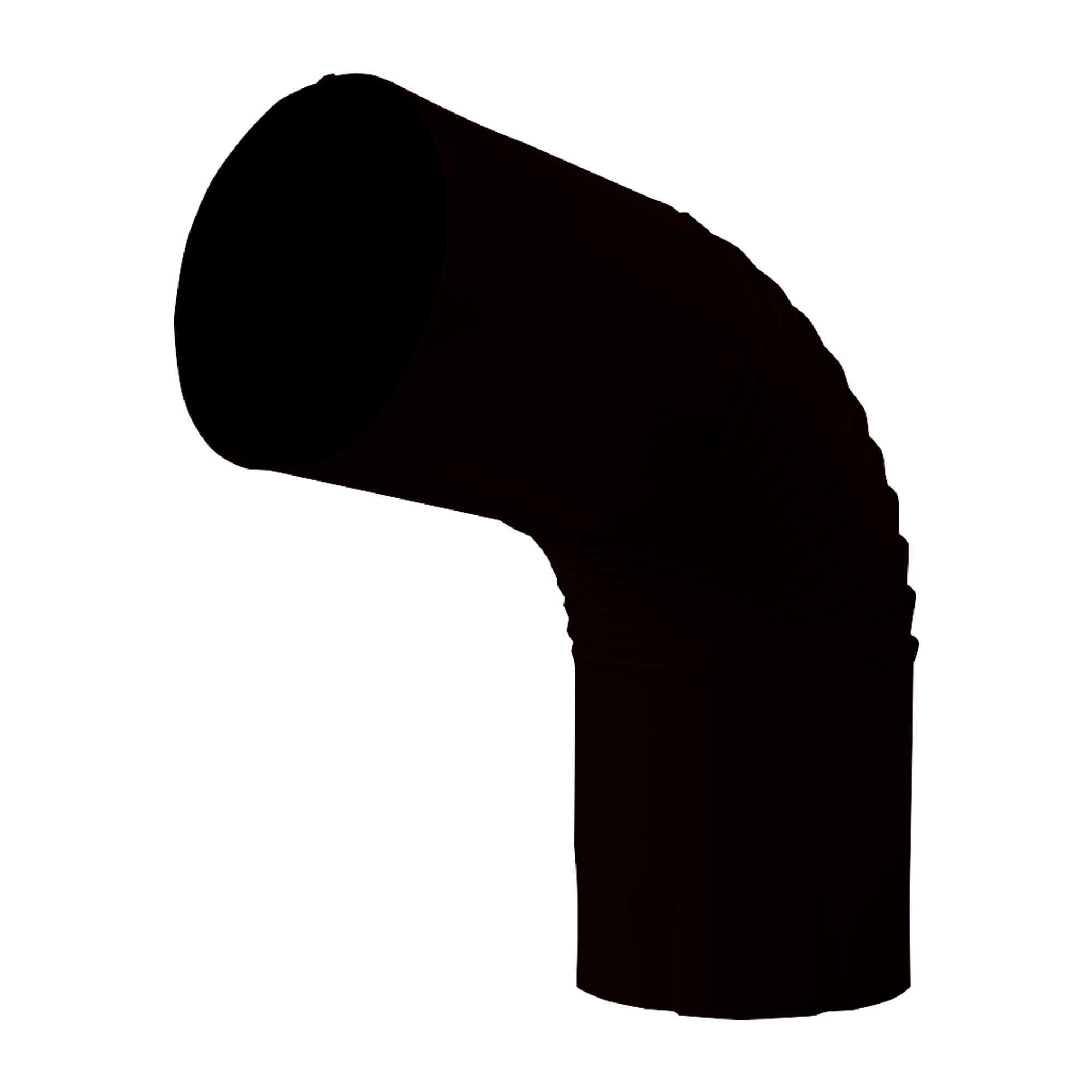 Колено трубы NIKA-ПРОЕКТ Черный реактивный 0,45 мм Водосточная система NIKA-ПРОЕКТ круглого сечения D185/150