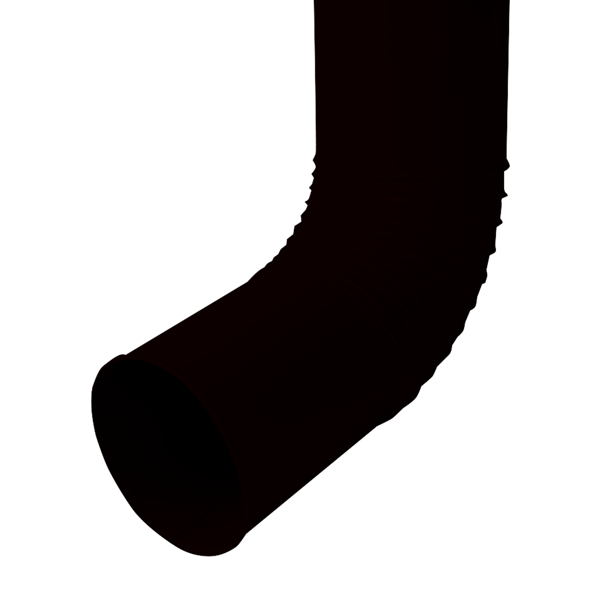 Колено трубы сливное D150 NIKA-ПРОЕКТ Черный реактивный 0,45 мм Водосточная система NIKA-ПРОЕКТ круглого сечения D185/15