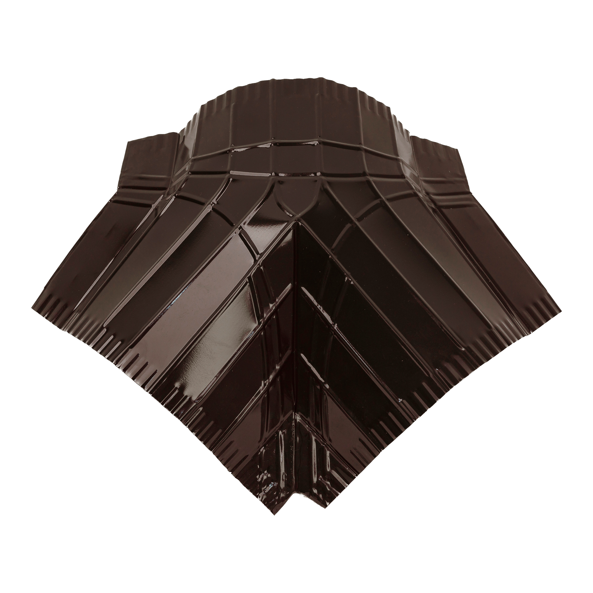 Тройник на конек круглый средний Шоколадно-глянцевый 0,45 мм Полиэстер Доборные элементы для кровли Кровля Сервис