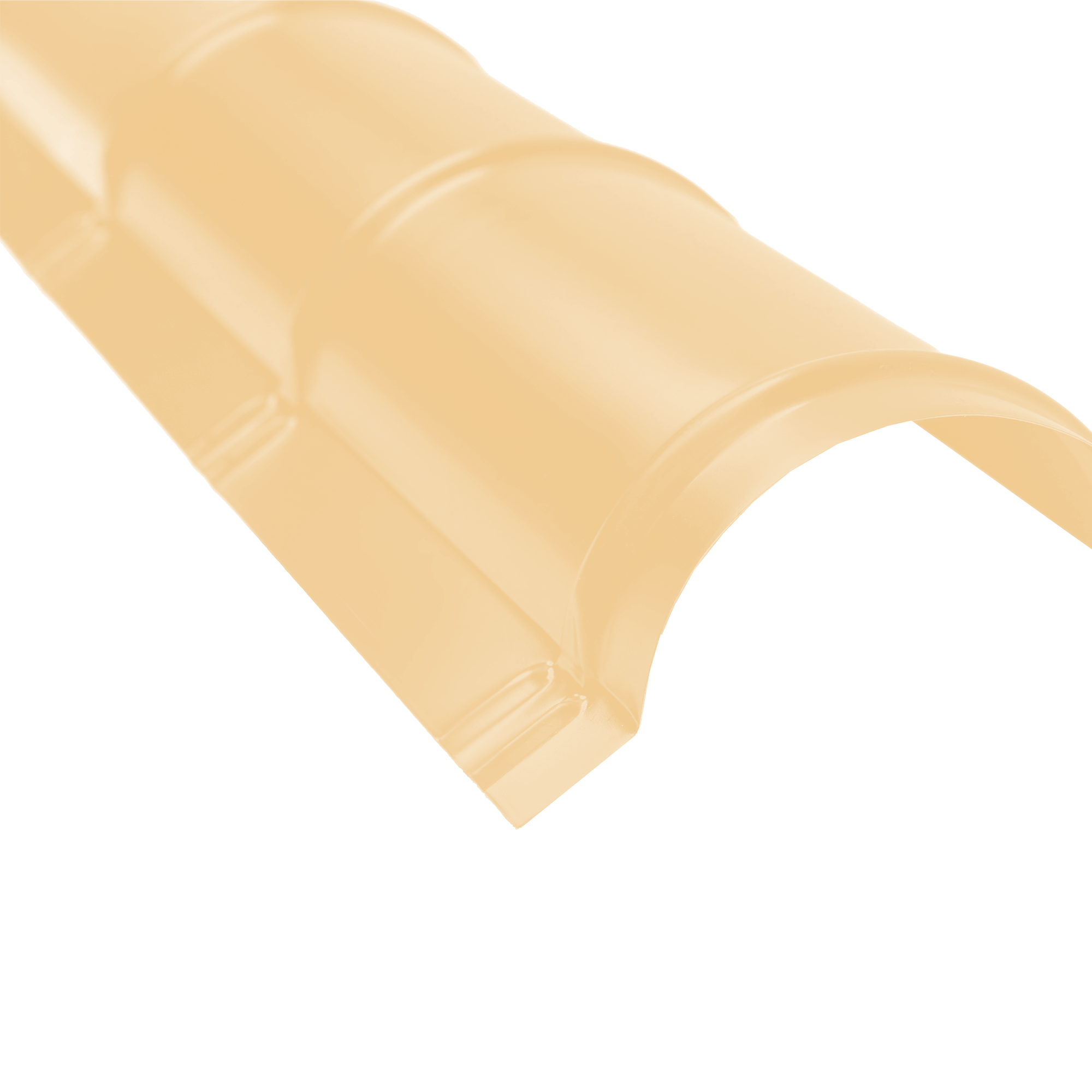 Конек круглый большой (0,416) Слоновая кость 0,45 мм Королевский шелк Доборные элементы для кровли Кровля Сервис