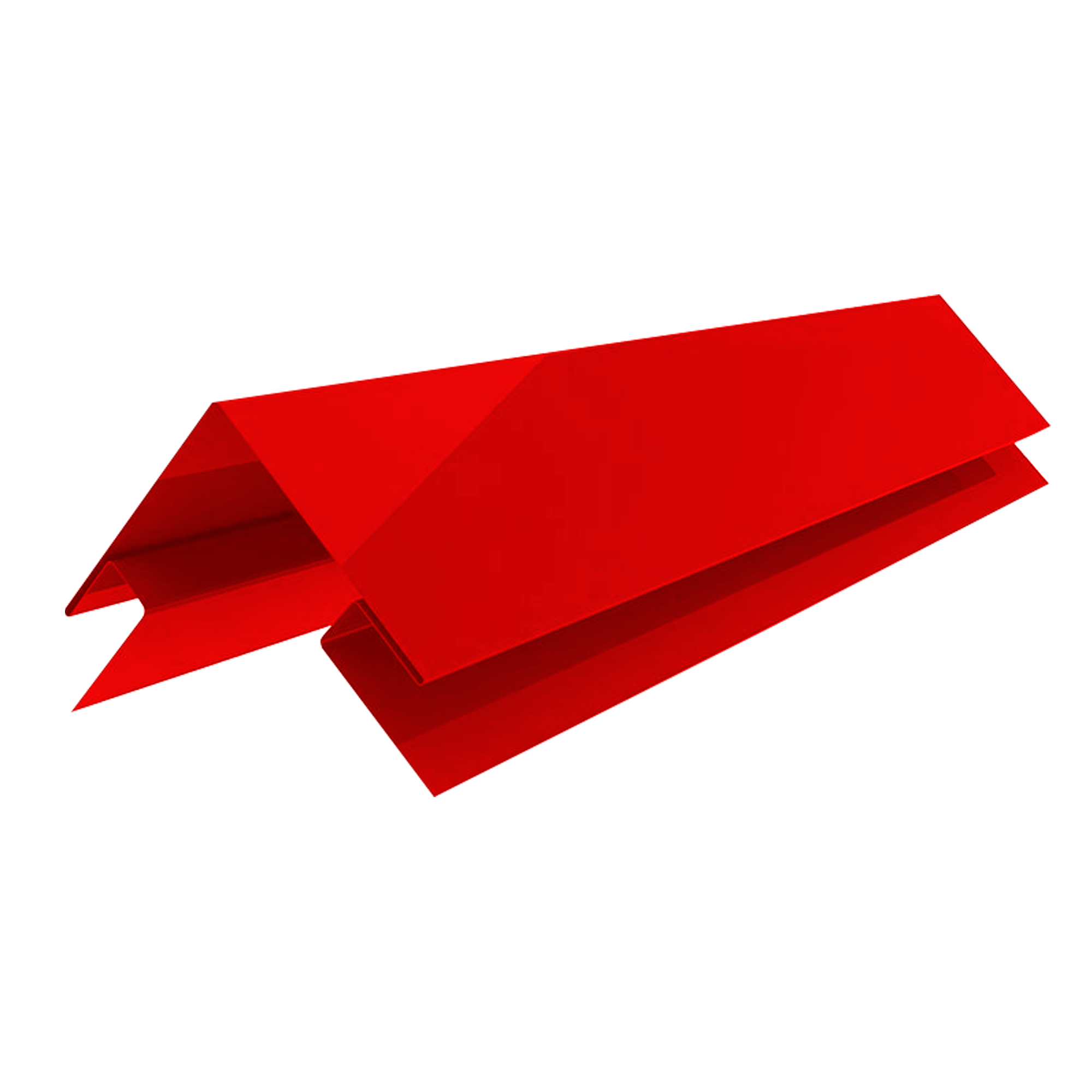Планка угла наружного сложного Экобрус Транспортный красный 0,45 мм Полиэстер Доборные элементы для сайдинга Кровля Серв