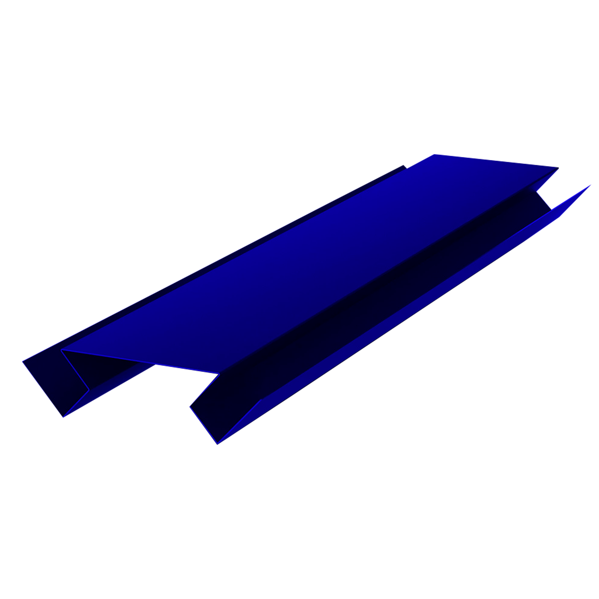 Планка угла внутреннего сложного Экобрус Ультрамаиново-синий 0,45 мм Полиэстер Доборные элементы для сайдинга Кровля Сер