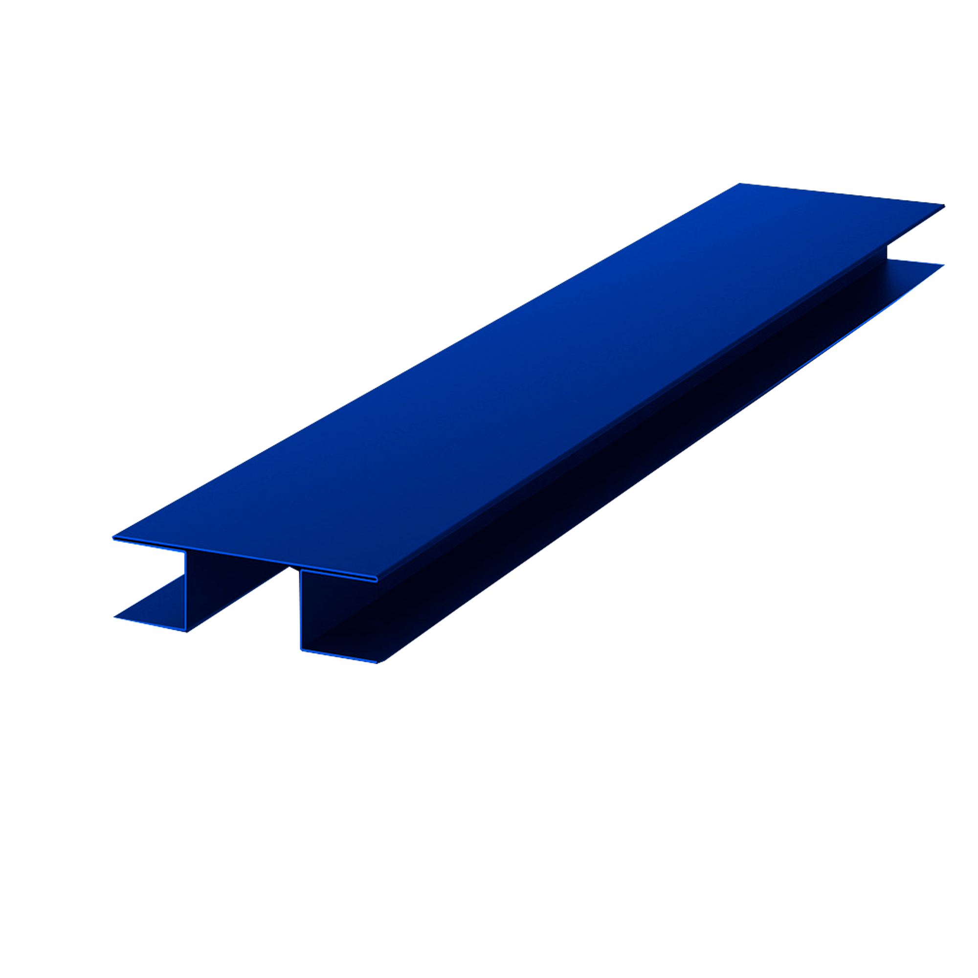 Планка Н-образная Экобрус Сигнальный синий 0,45 мм Полиэстер Доборные элементы для сайдинга Кровля Сервис