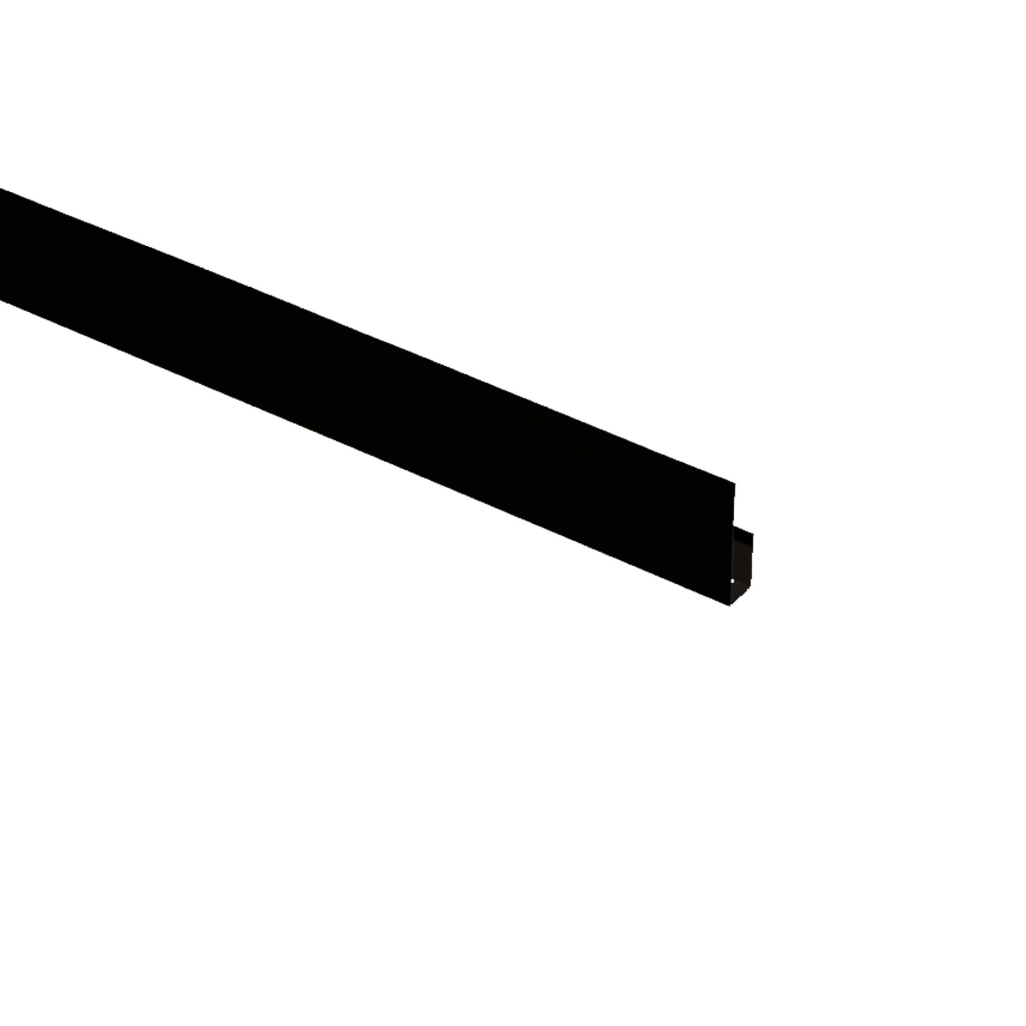 Планка завершающая Экобрус Черный реактивный 0,45 мм Полиэстер Доборные элементы для сайдинга Кровля Сервис
