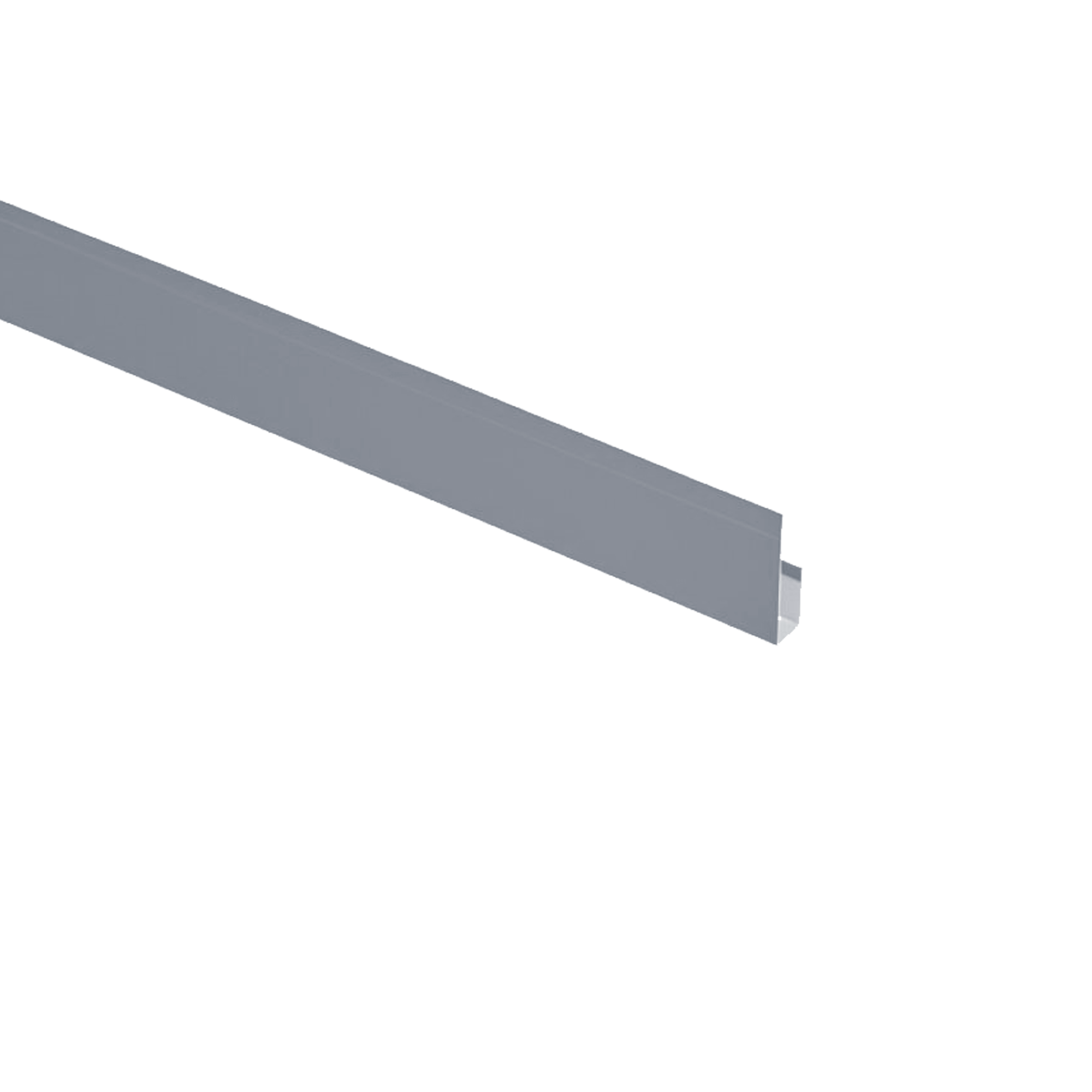 Планка завершающая Экобрус Алюминево-белый 0,45 мм Полиэстер Доборные элементы для сайдинга Кровля Сервис