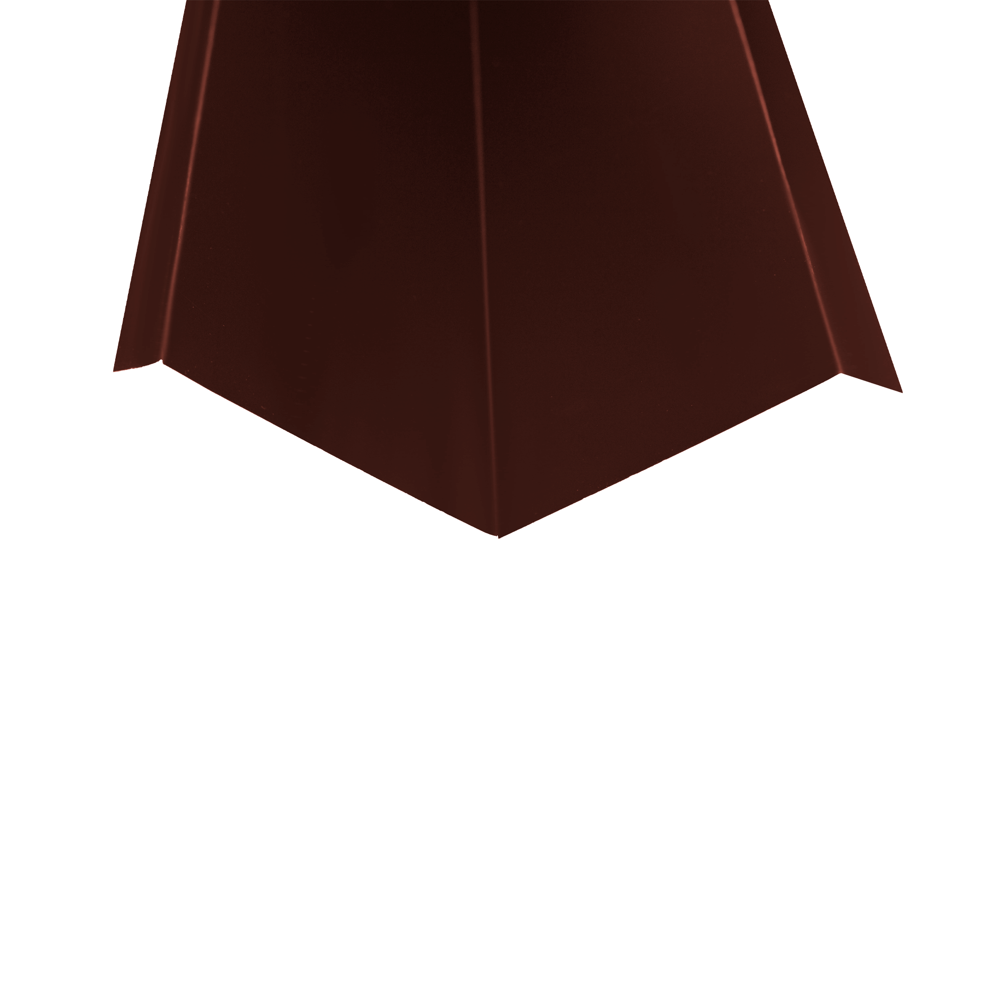 Ендова верхняя 110х110 Шоколадно-коричневый 0,45 мм Полиэстер Доборные элементы для кровли Кровля Сервис