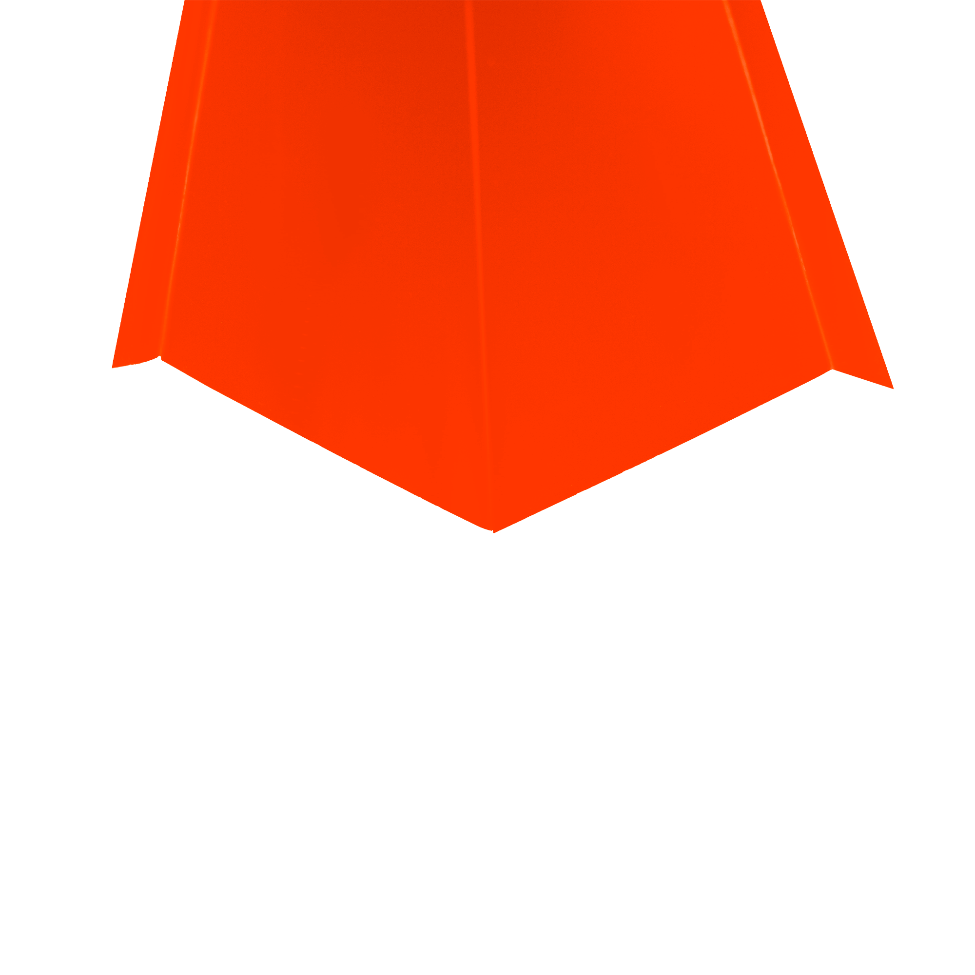 Ендова верхняя 110х110 Чистый оранжевый 0,45 мм Полиэстер Доборные элементы для кровли Кровля Сервис