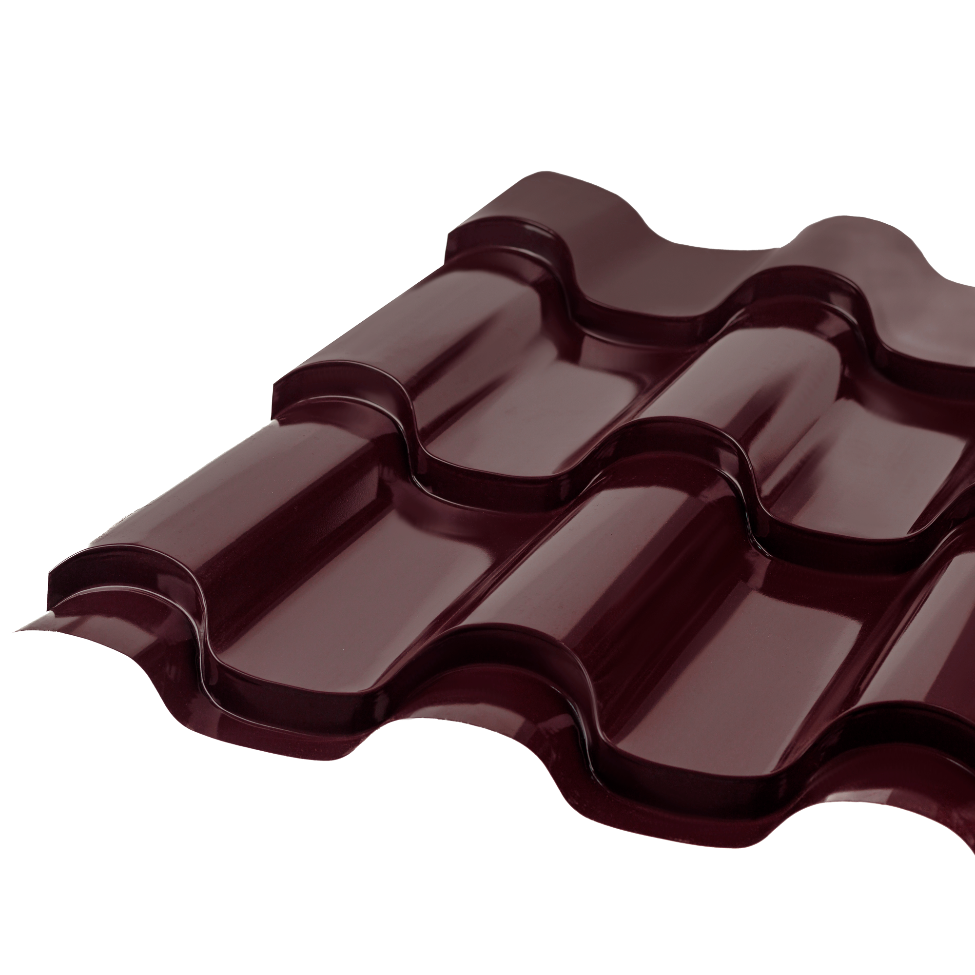 Металлочерепица Андалузия Шоколадно-коричневый 0,5 мм Полиэстер Кровля Сервис