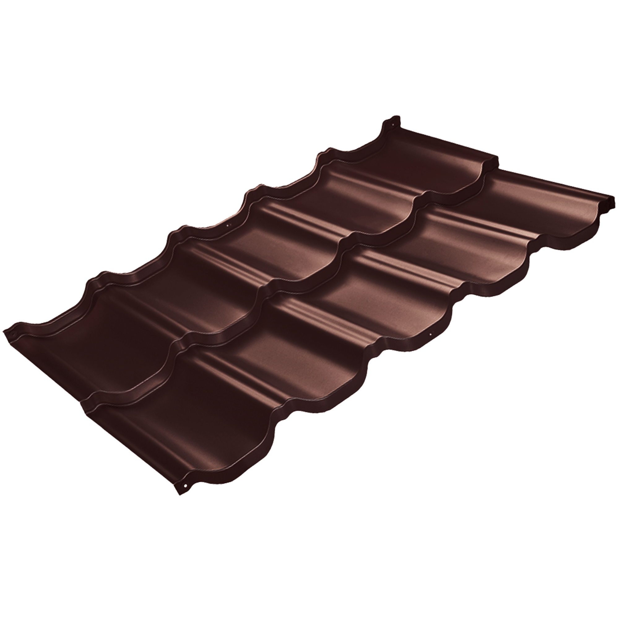 Металлочерепица Финнера Шоколадно-коричневый 0,5 мм Полиэстер Кровля Сервис