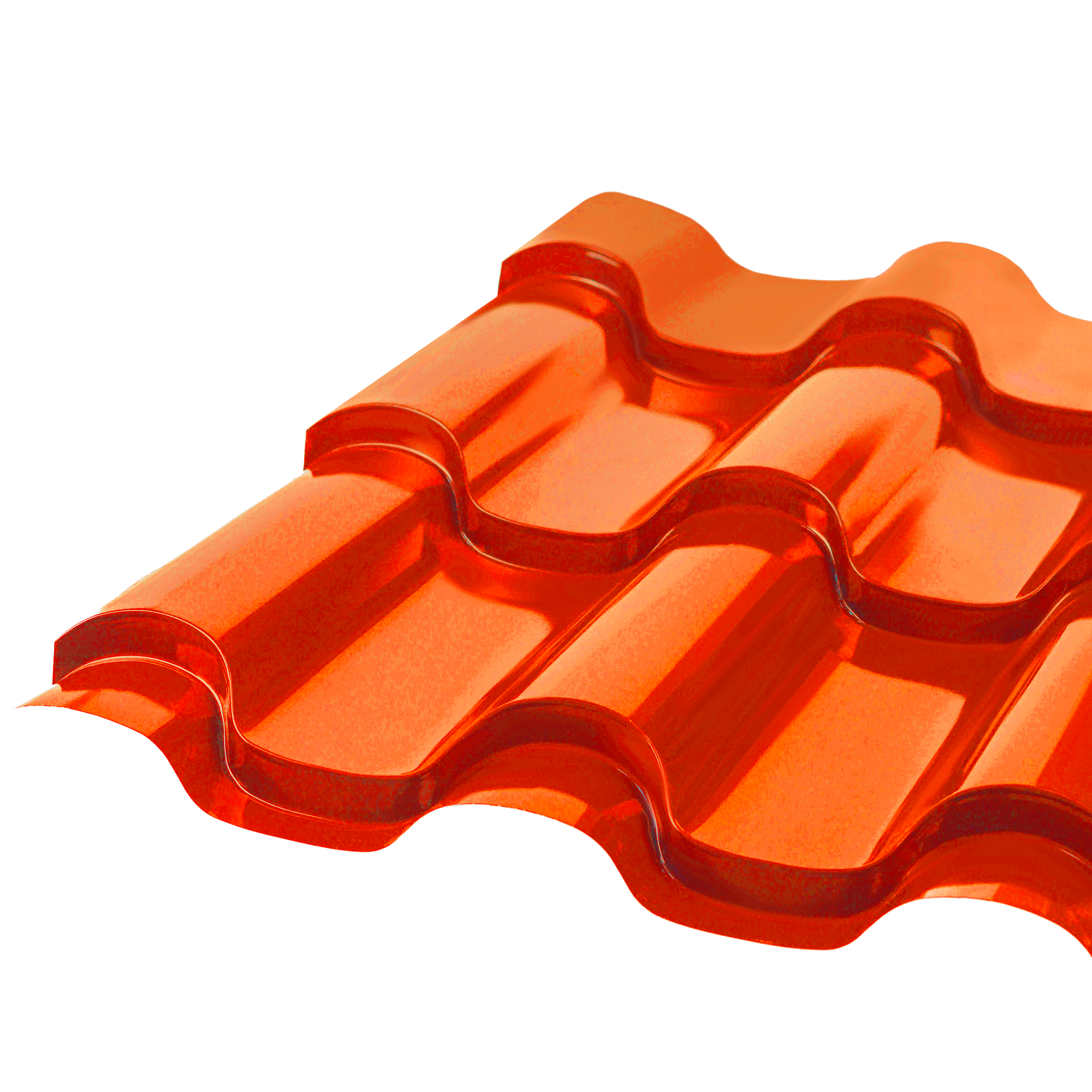 Металлочерепица Андалузия Чистый оранжевый 0,5 мм Полиэстер Кровля Сервис