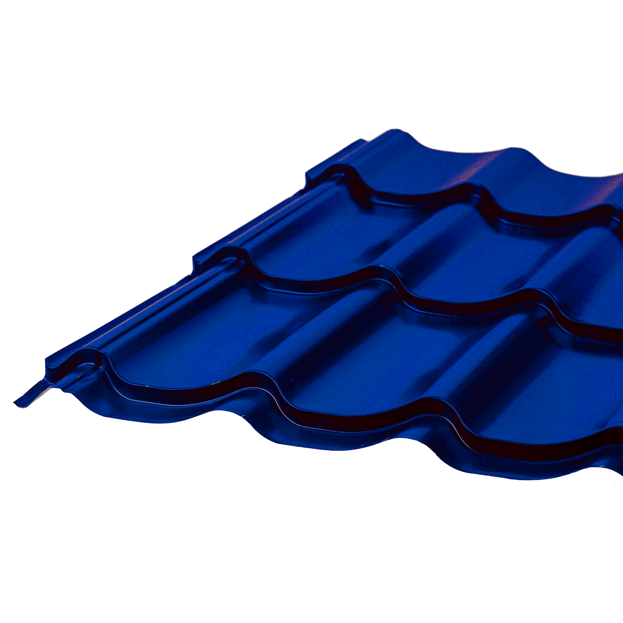 Металлочерепица Монтеррей Сигнальный синий 0,5 мм Полиэстер Кровля Сервис